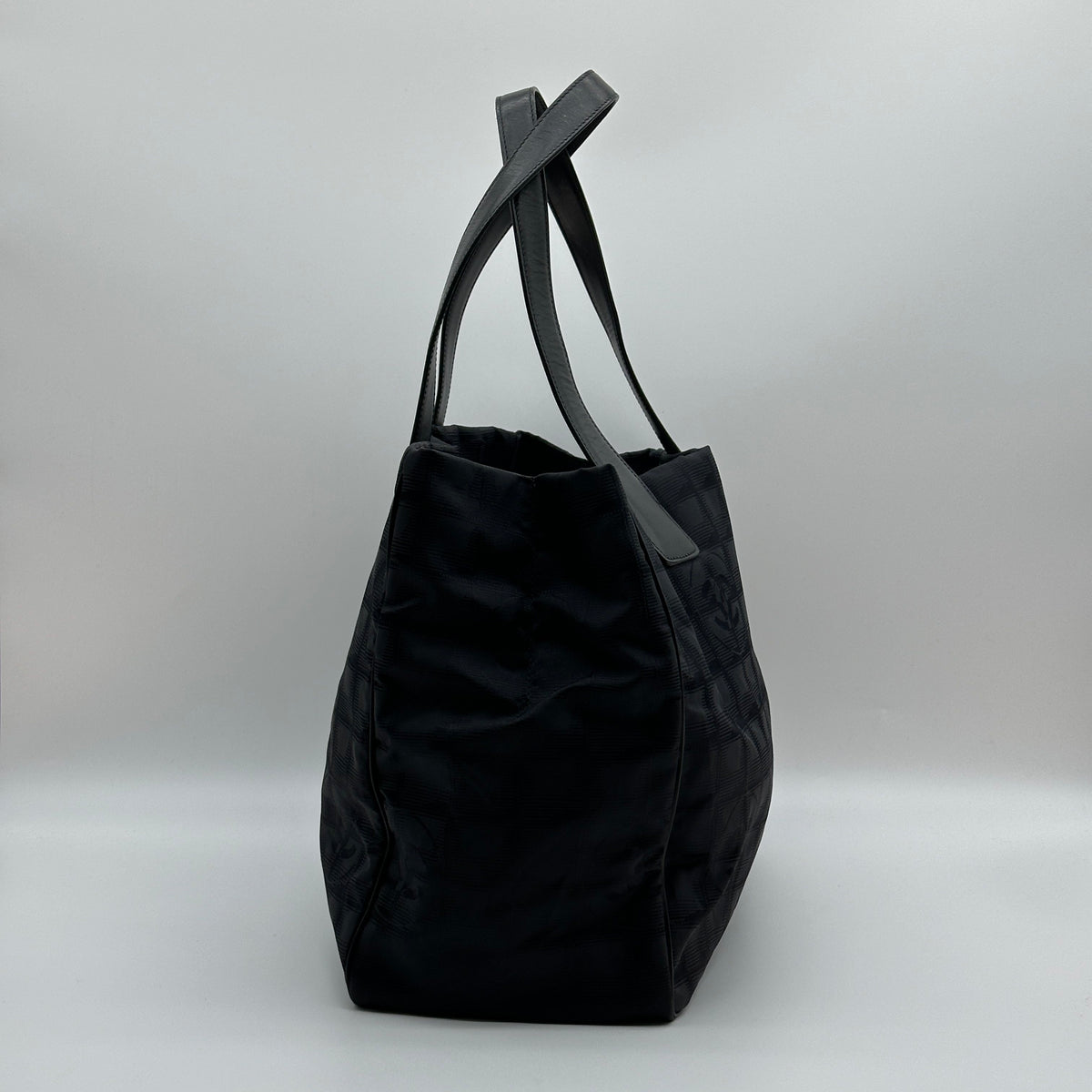Chanel Nylon New Travel Line MM Black Tote Bag