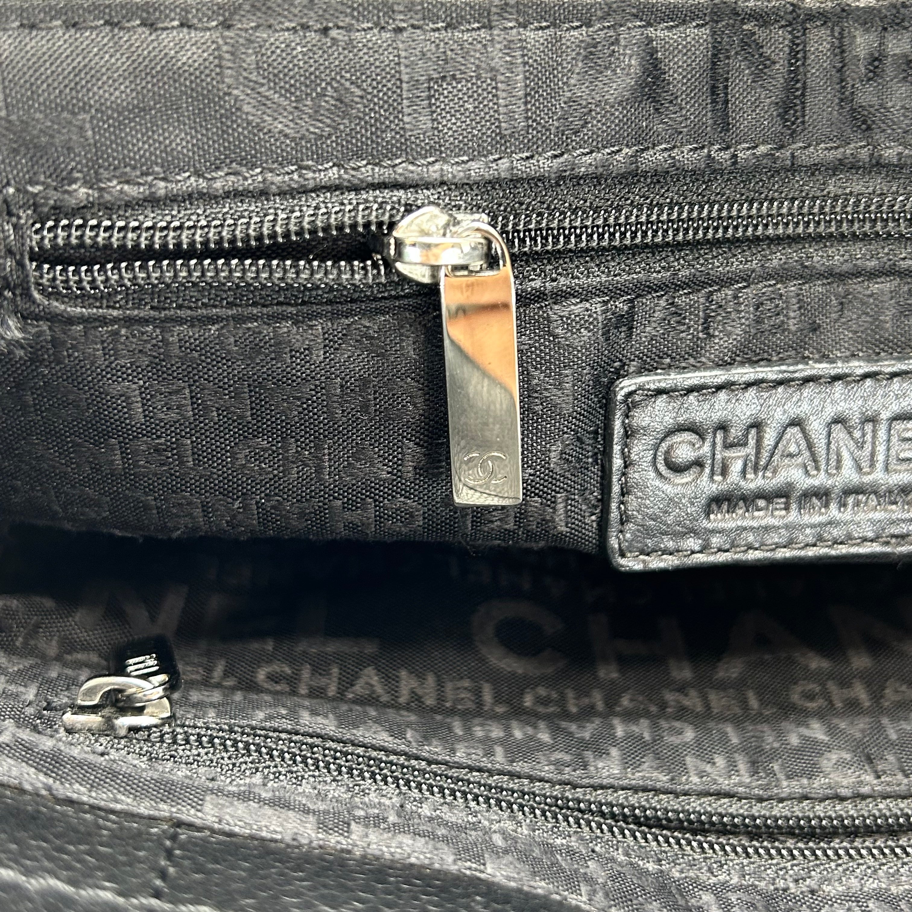 Chanel Tote Black Cavier Leather Silver Hardware 8 Series