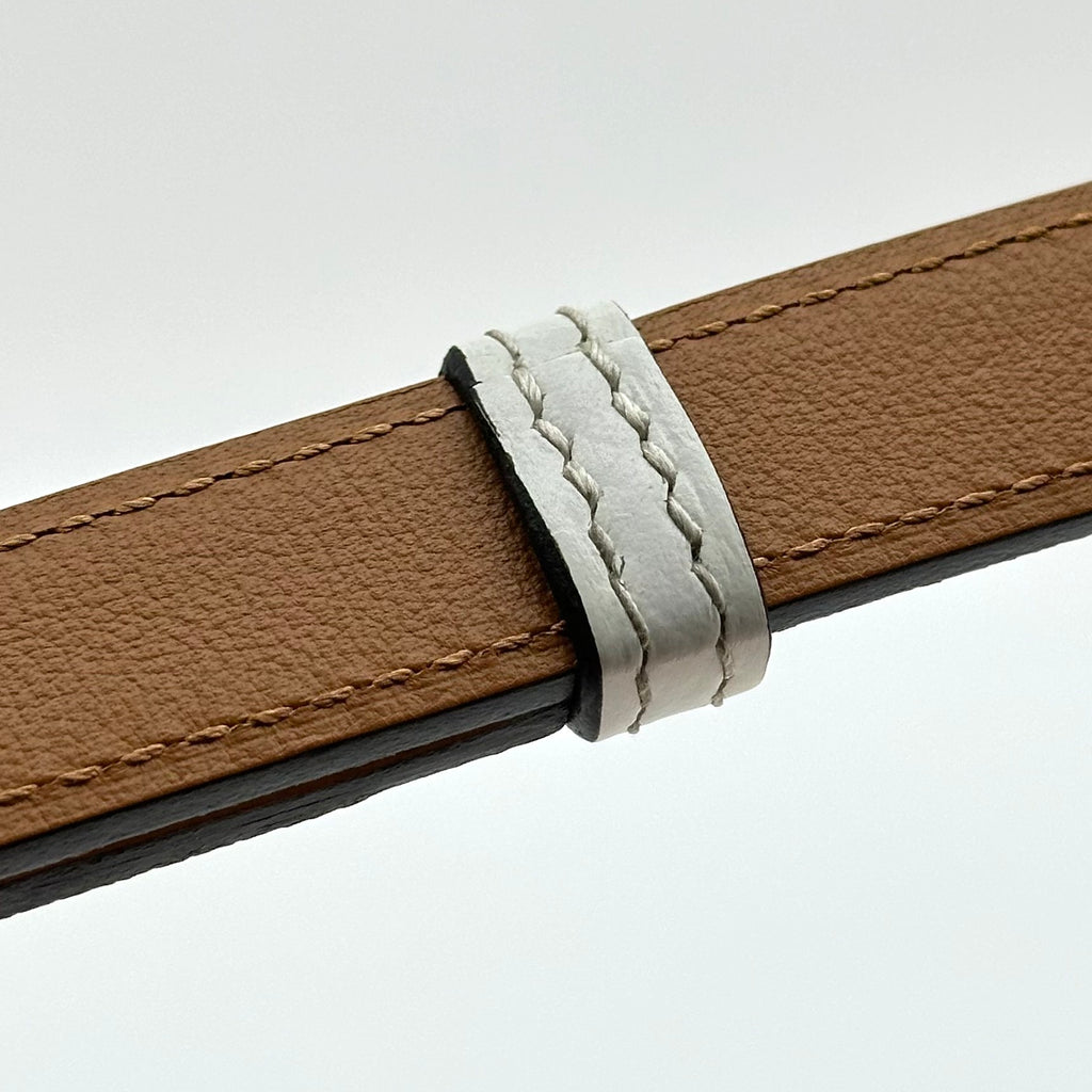 Hermès Hermes Kelly 18 White Belt with Silver Hardware U Stamp (2022) Epson