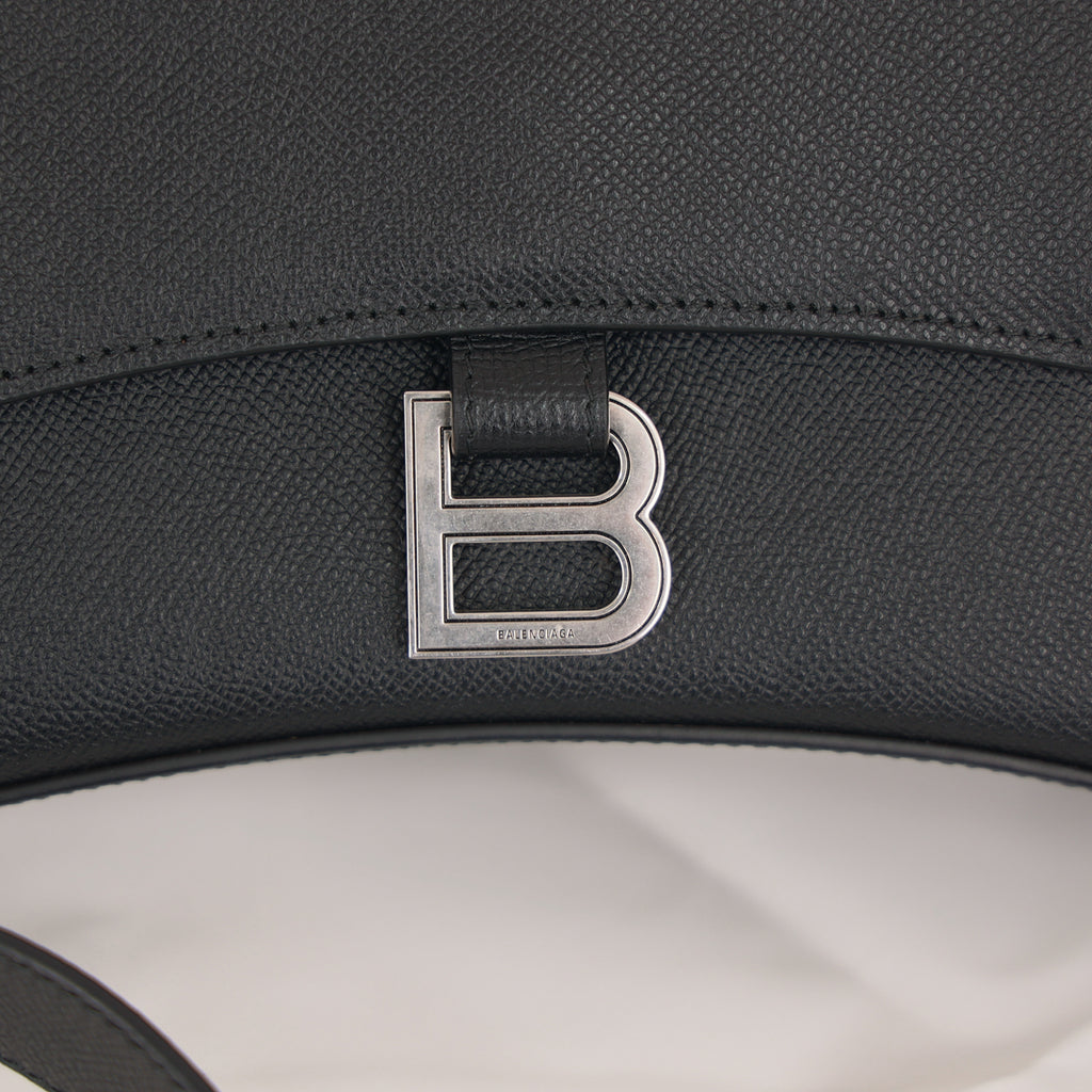 Balenciaga Downtown Bag Black Silver Hardware Shoulder Crossbody Bag