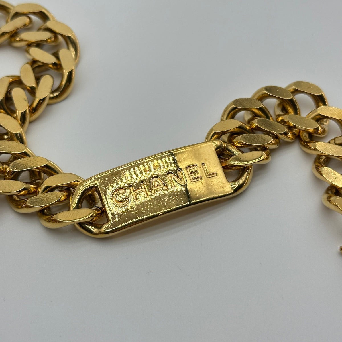 Chanel Coco Mark Medallion Gold-Tone Chain Belt