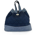Chanel Blue Quilted Denim Medallion Backpack 2-Way 19 Series