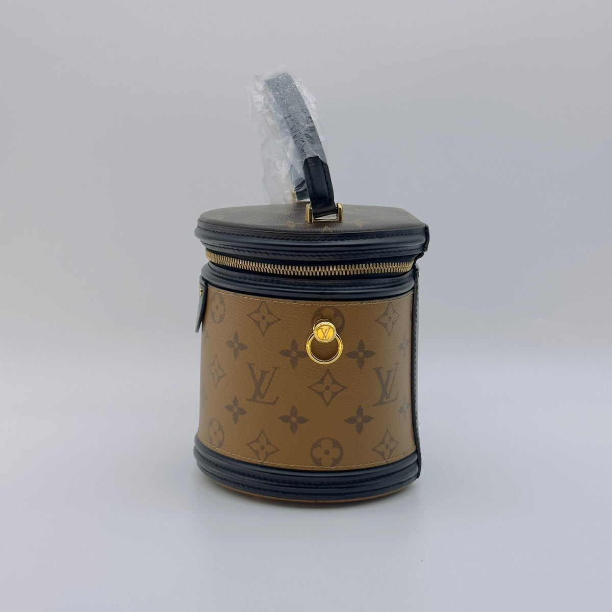 Louis Vuitton Monogram Reverse Coated Canvas Cannes 15cm Brown and Black Vanity Bag
