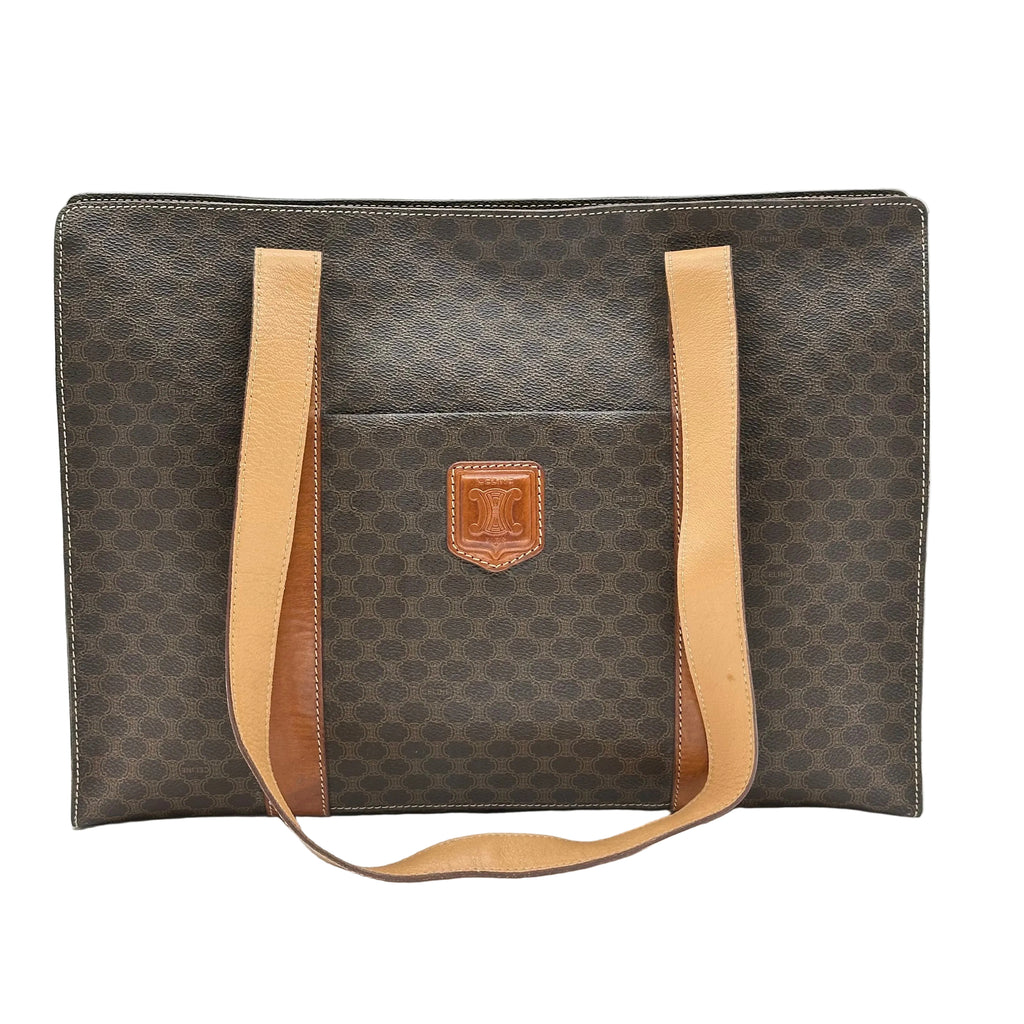 Celine Macadam Monogram Tote Bag Canvas Vintage
