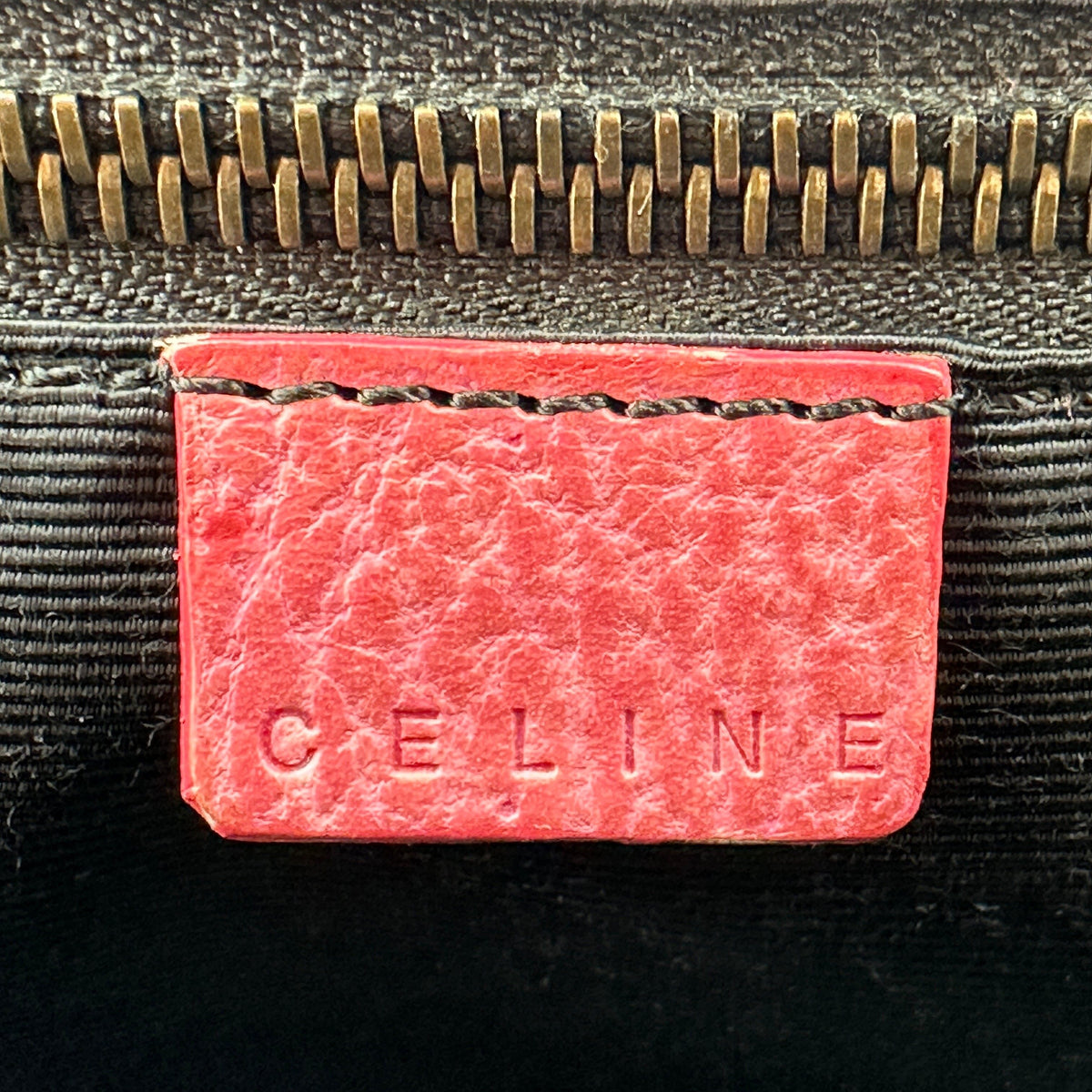 Celine Grained Leather Buckle Detail Pink Handbag