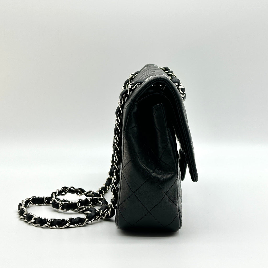 Chanel Quilted Lambskin Classic Double Flap Black Shoulder Bag