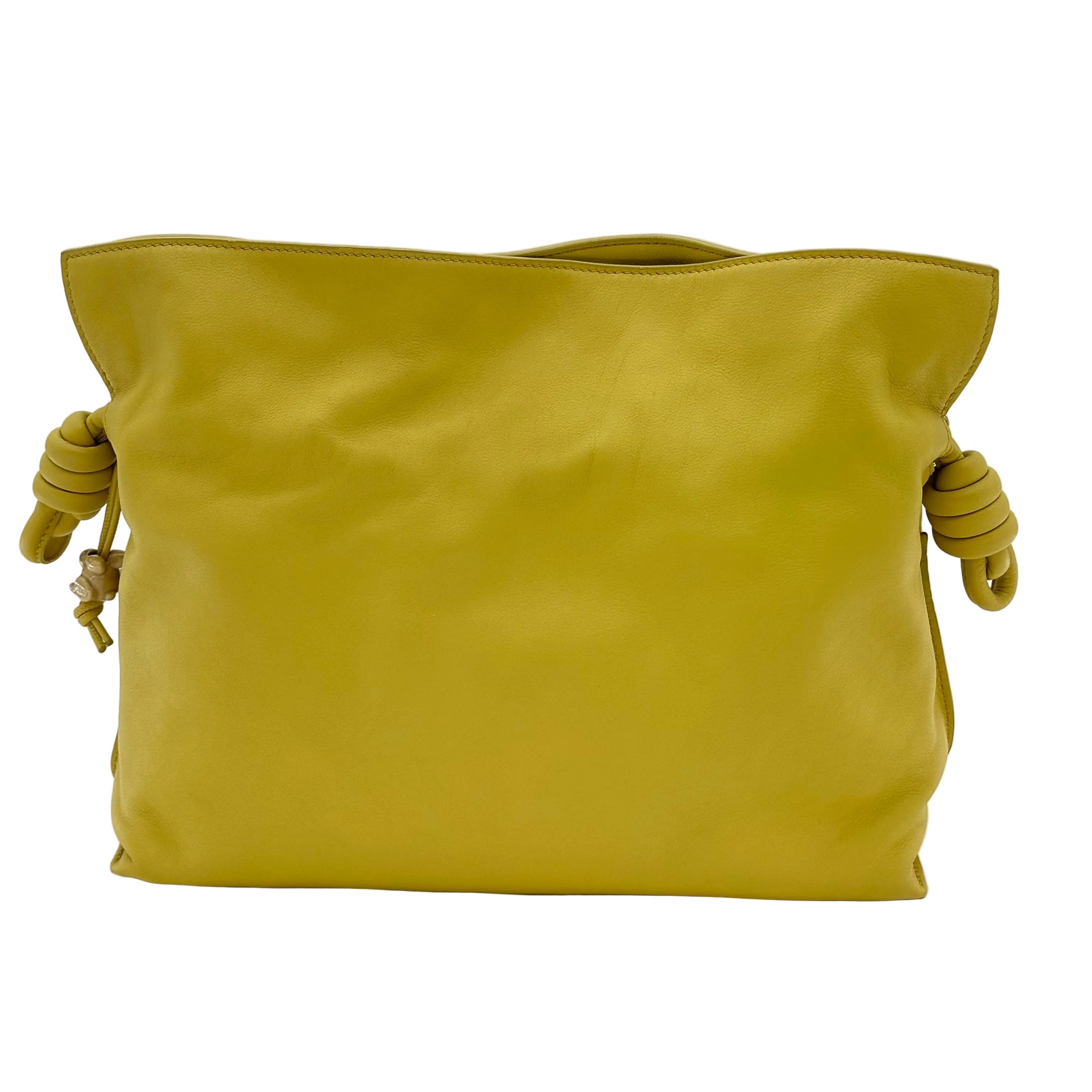 LOEWE Flamenco Clutch Leather Shoulder Bag with Anagram Strap