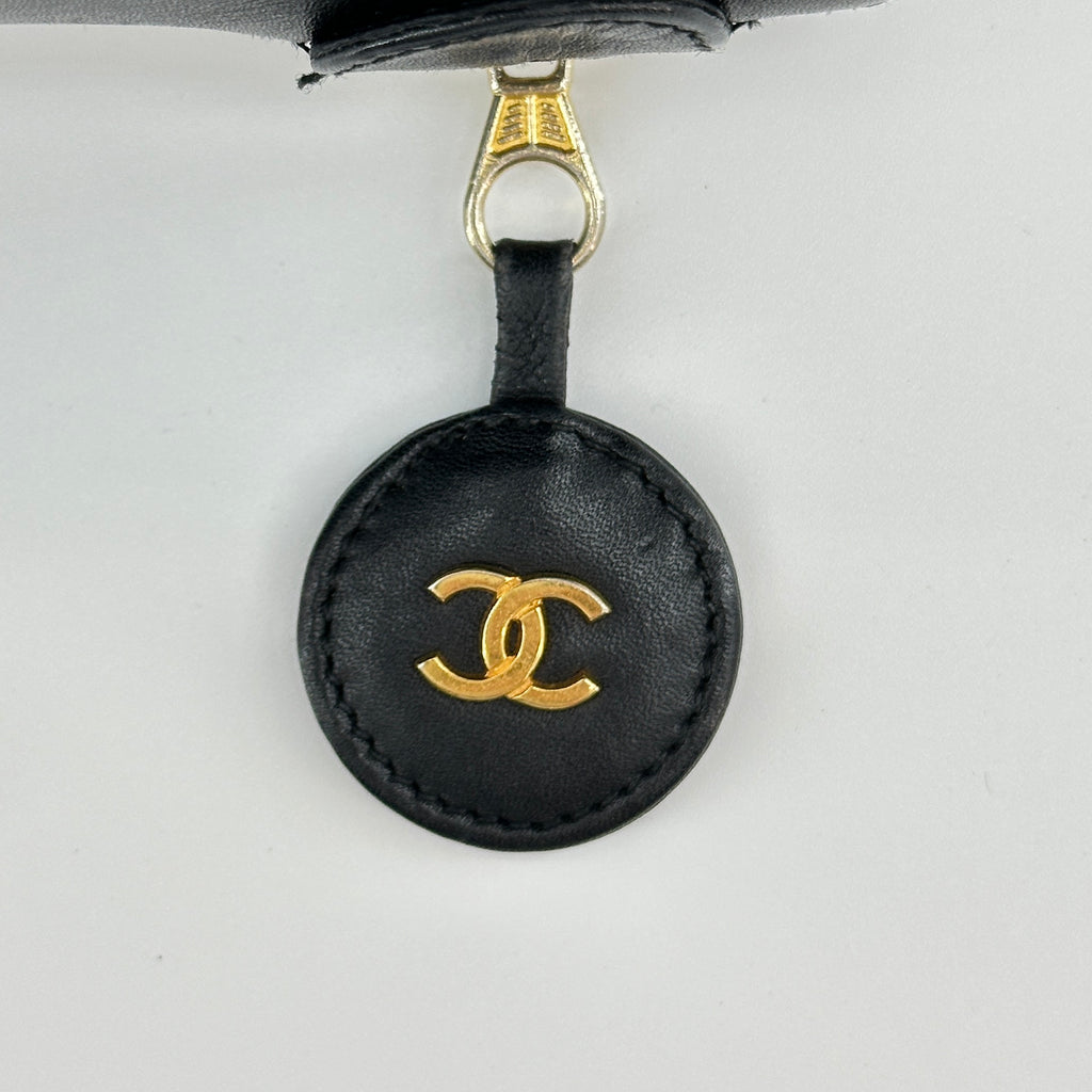 Chanel Bicolore Lambskin Vanity Bag Black Gold Tone Hardware 2XXXXXX