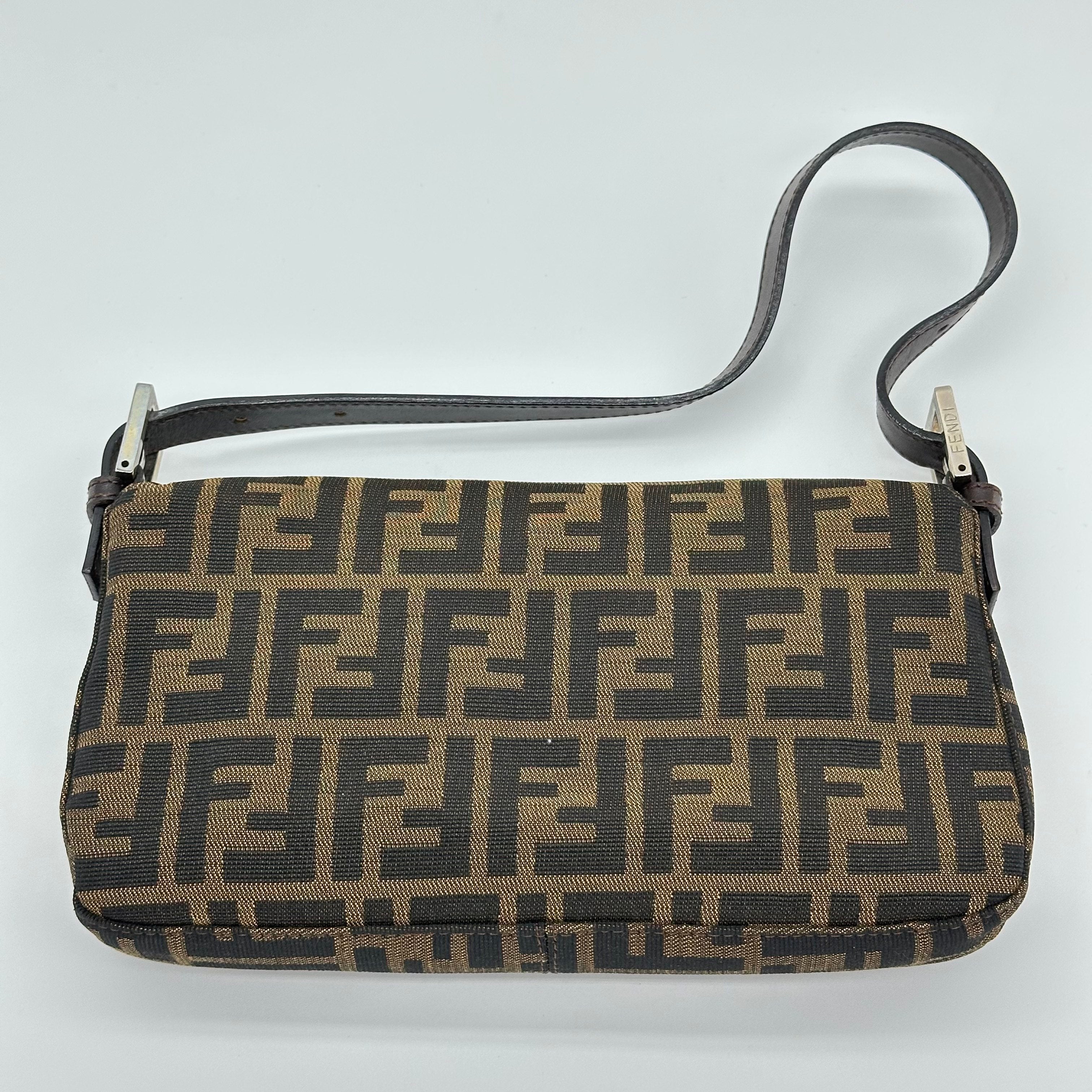 FENDI Zucca FF Logo Mamma Baguette Shoulder Bag Vintage