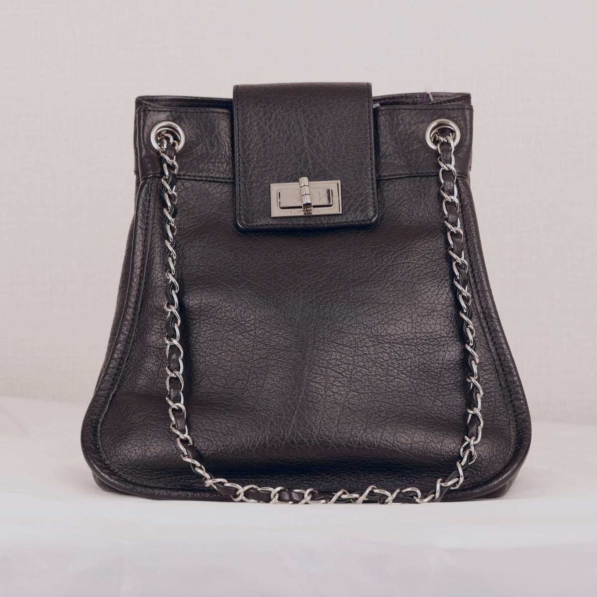Chanel 2.55 Reissue Mademoiselle Lock Black Calfskin Tote Bag 9 Series