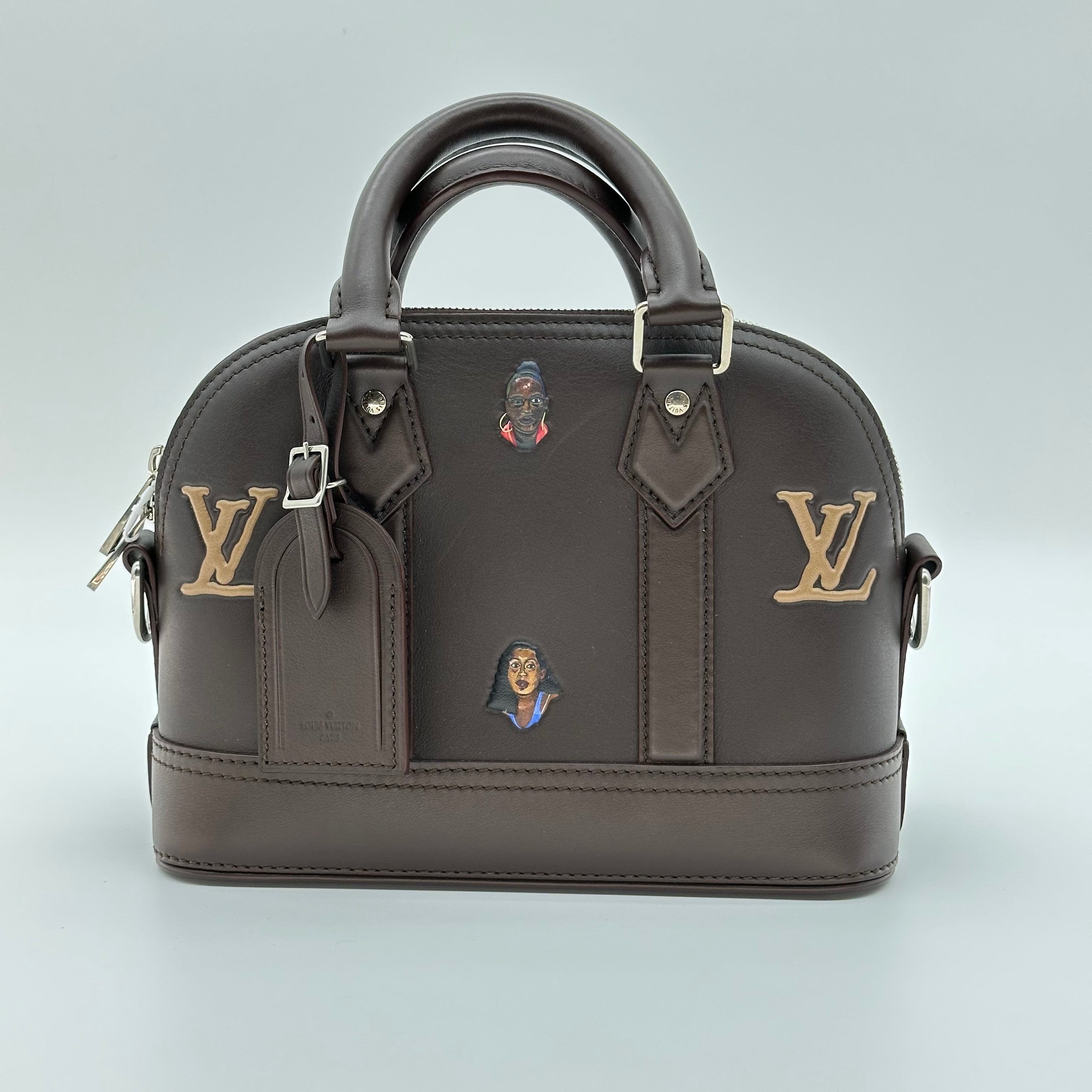ルイ・ヴィトン アルマ 25 Henry Taylor Limited Edition レザー ハンドバッグ ショルダーバッグ クロスボディ RFID