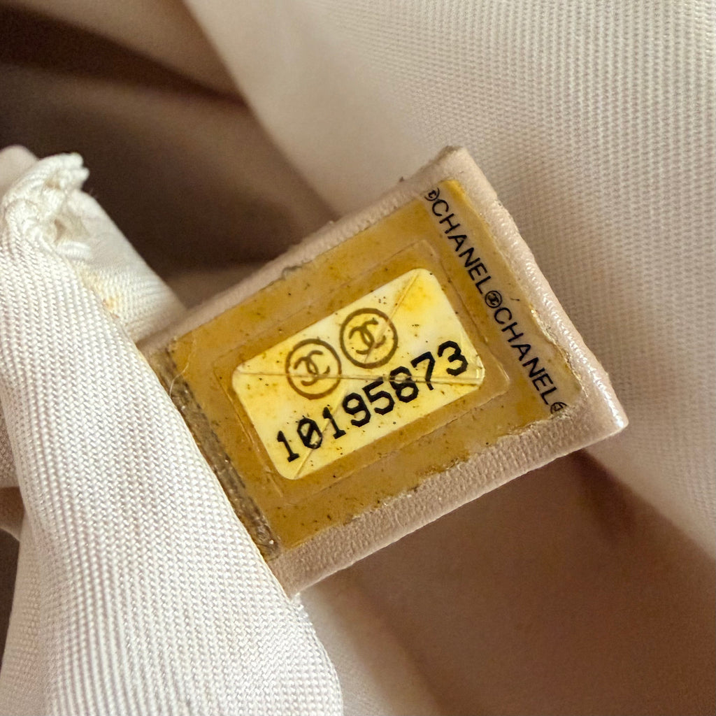 Chanel Beige Nylon CC Logo Travel Line Tote Bag