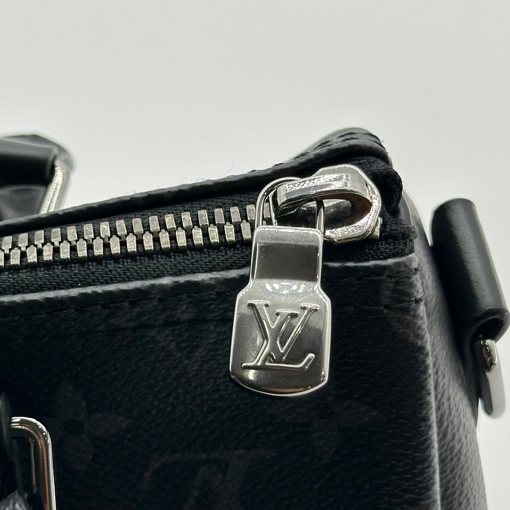 LOUIS VUITTON 2way M46271 IC chip Black Grey Keepall Bandouliere 25	Monogram Eclipse