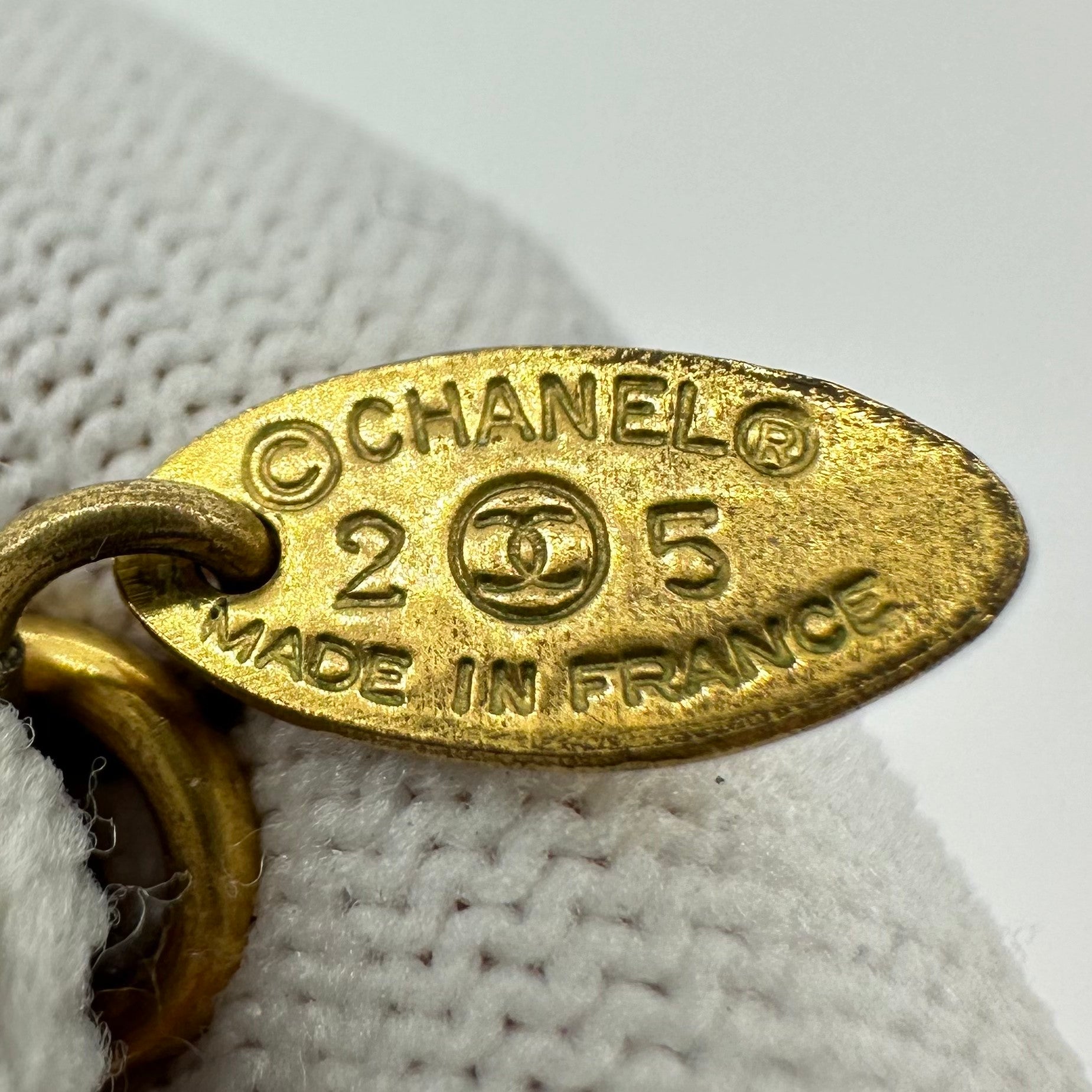 Chanel Coco Mark Gold Pearl Necklace