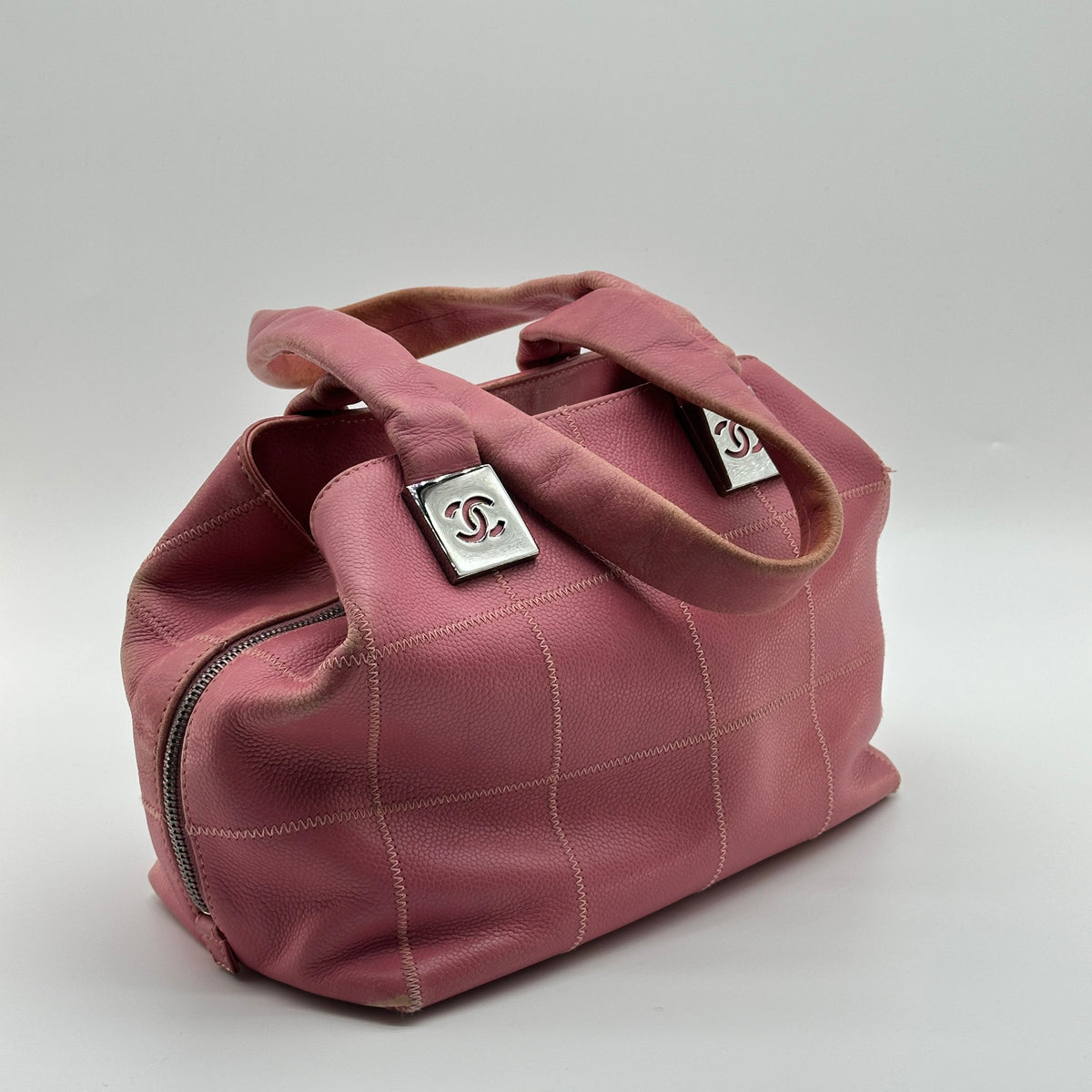 Chanel Choco Bar Caviar Leather Pink Handbag
