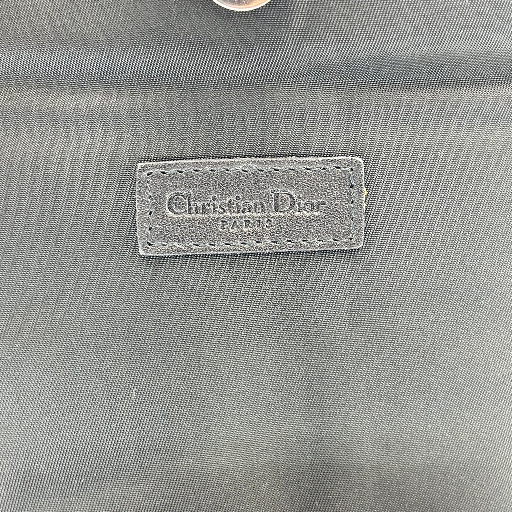 Christian Dior Trotter Monogram Vanity Bag Black Canvas Top Handle Bag Vintage