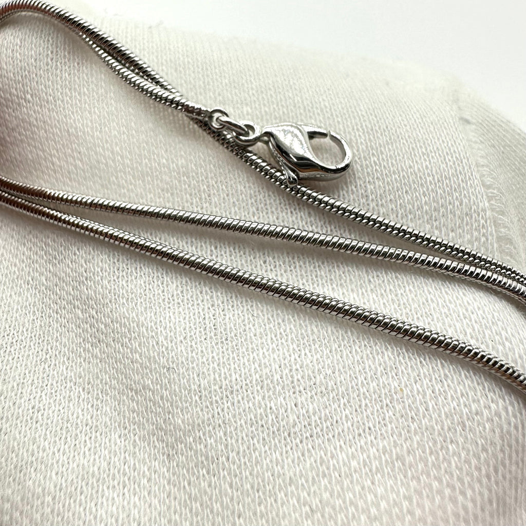 Christian Dior Logo Plate Necklace Silver Tone
