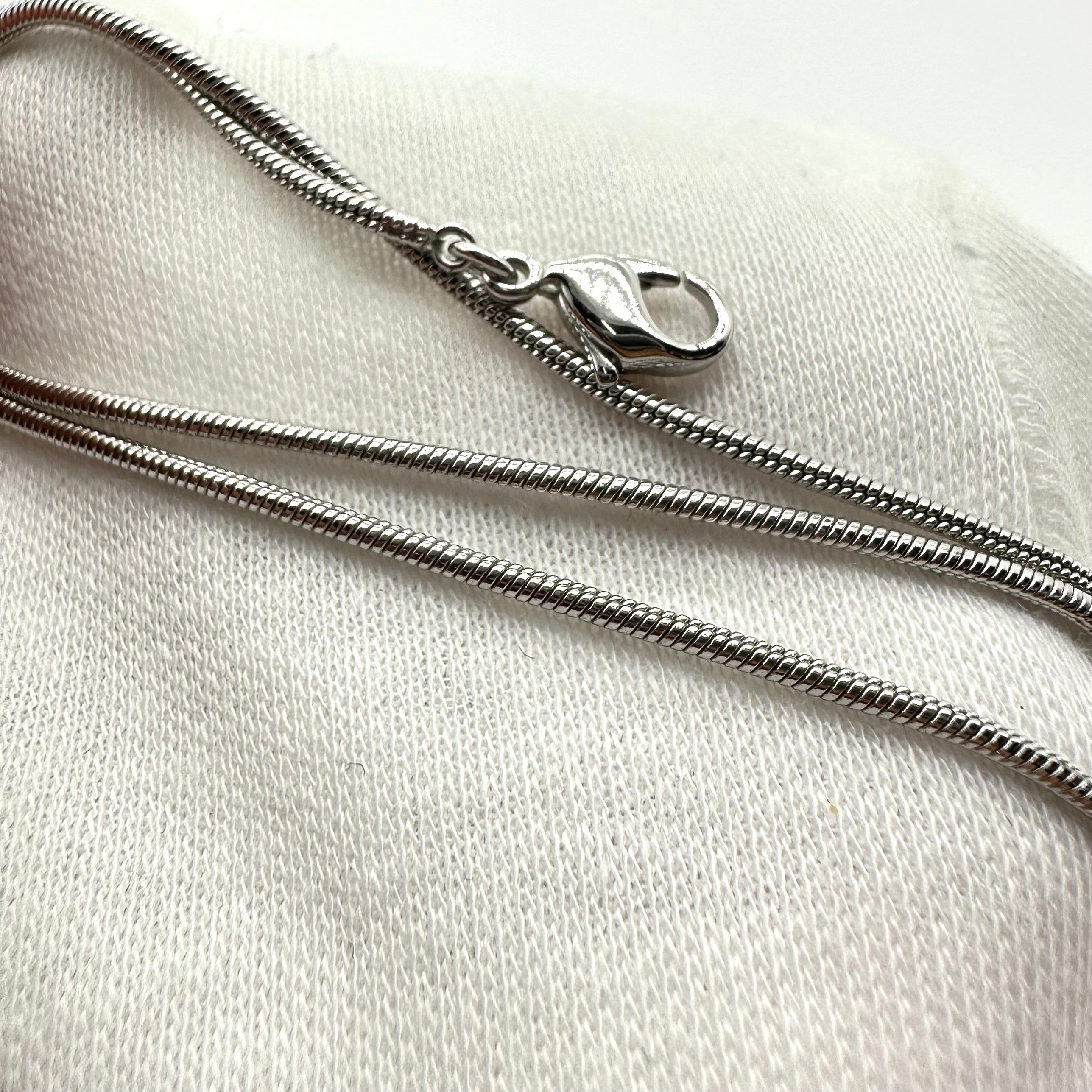 Christian Dior Logo Plate Necklace Silver Tone