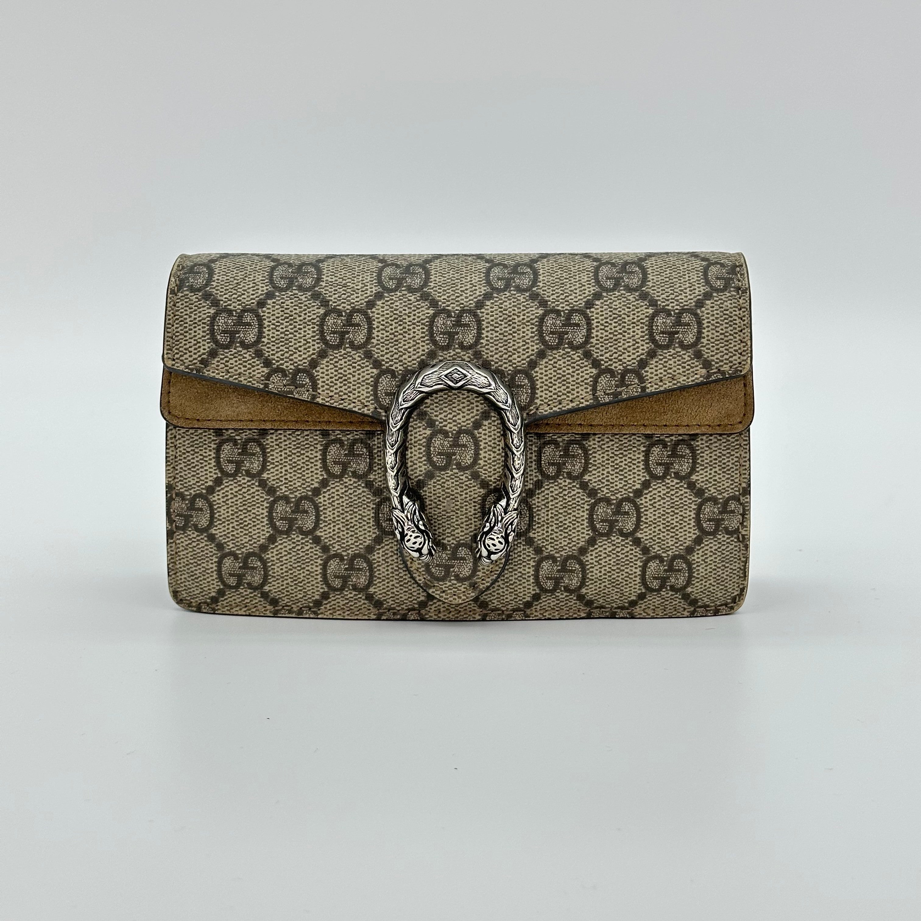 Gucci Beige GG Supreme Canvas Super Mini Dionysus