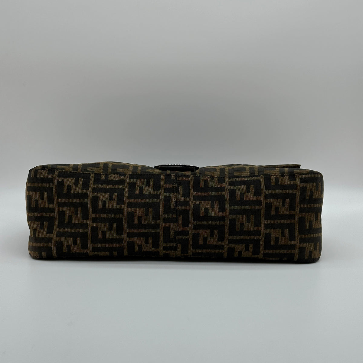 Fendi Zucca Canvas Mamma Baguette Medium Brown Shoulder Bag