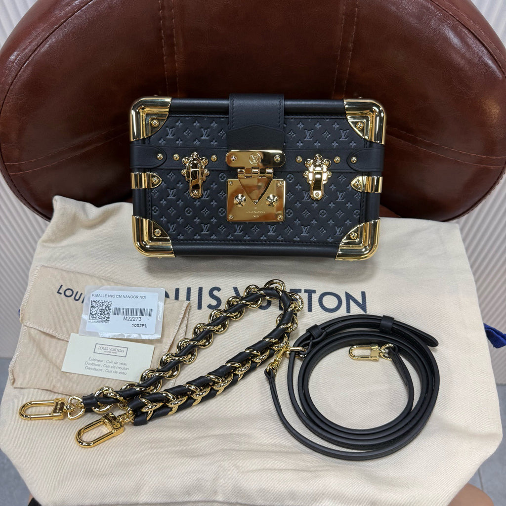 Louis Vuitton Monogram Empreinte Petite Malle Black Shoulder Bag