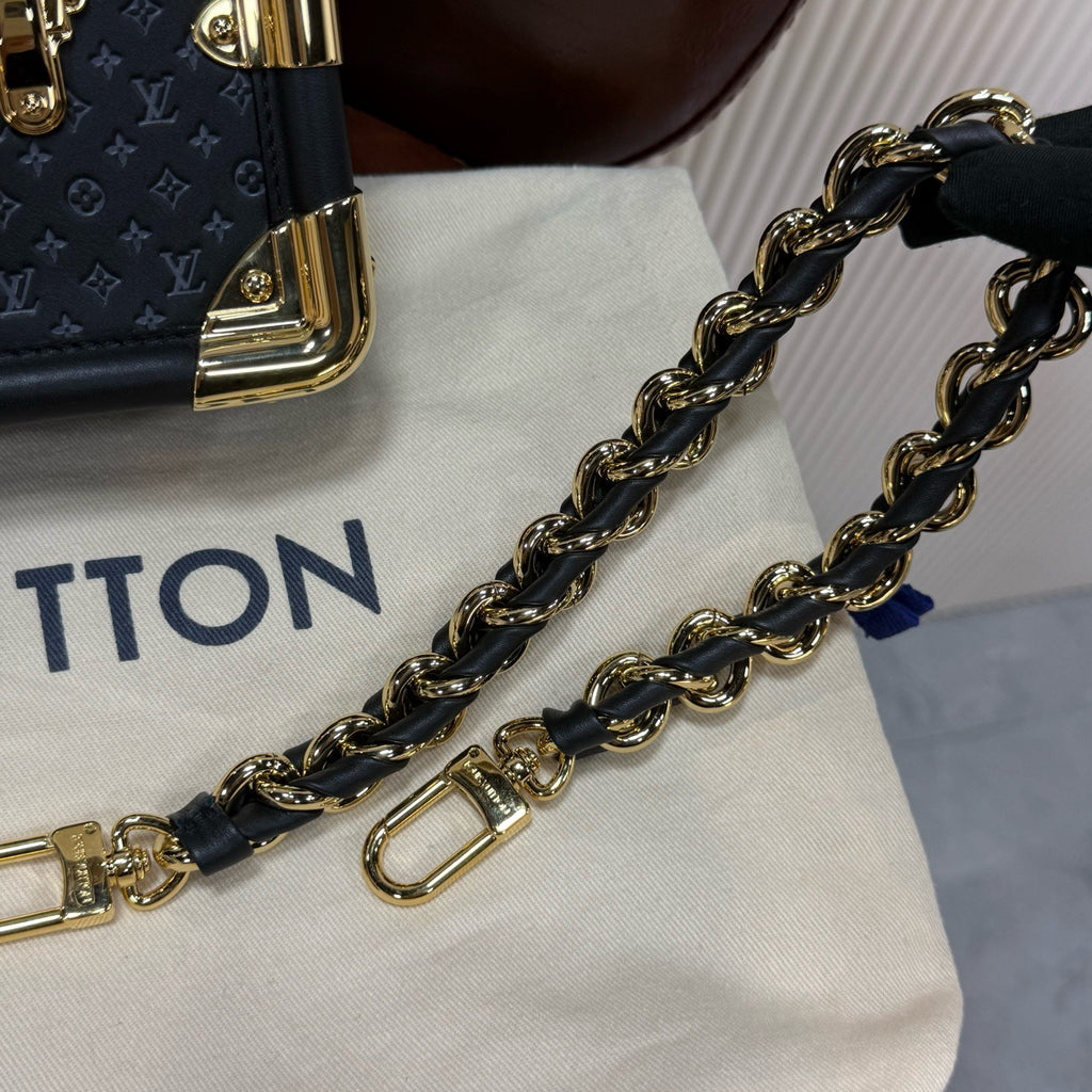 Louis Vuitton Monogram Empreinte Petite Malle Black Shoulder Bag