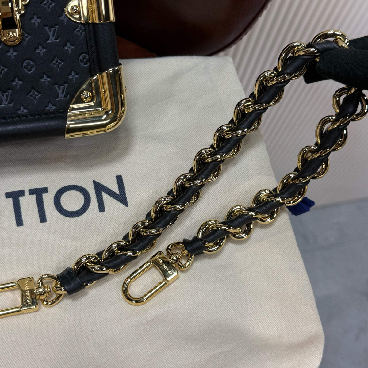 Louis Vuitton Monogram Empreinte Petite Malle Black Shoulder Bag