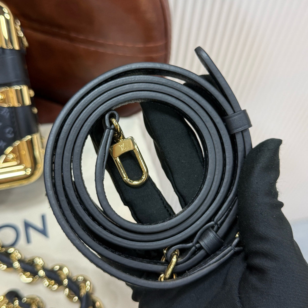 Louis Vuitton Monogram Empreinte Petite Malle Black Shoulder Bag