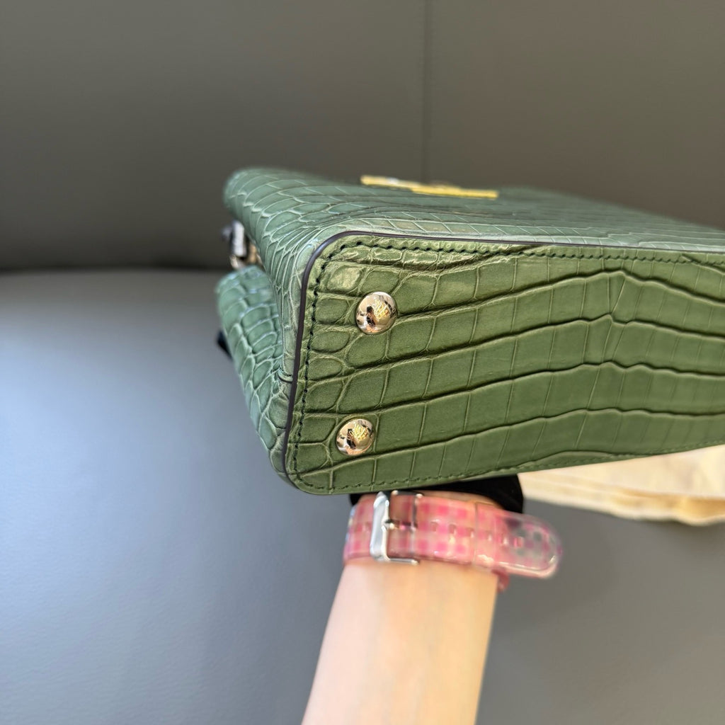 Louis Vuitton Tricolor Crocodile Capucines Mini 2-Way Handbag