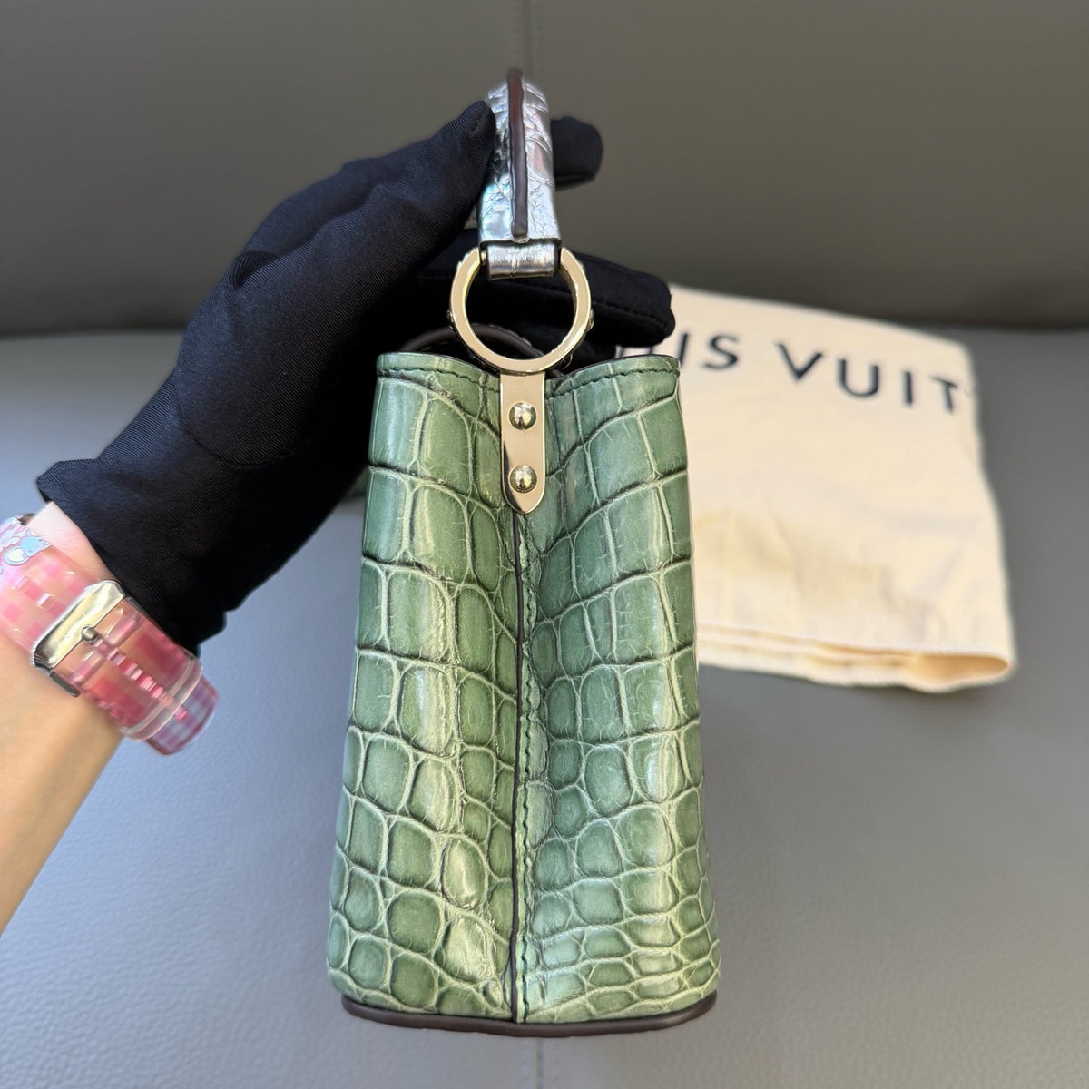 Louis Vuitton Tricolor Crocodile Capucines Mini 2-Way Handbag