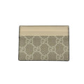 gucci gg supreme monogram gg marmont card case beige