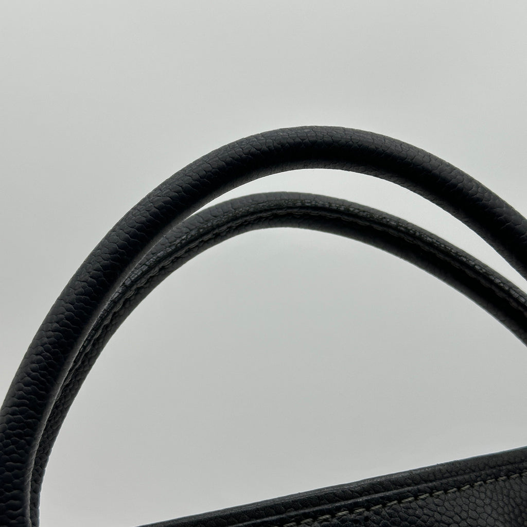 chanel matelasse caviar skin 2 way tote bag black gunmetal fittings no serial number