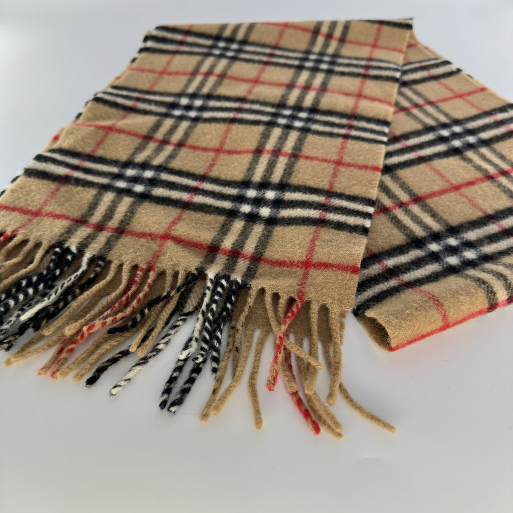 Burberrys cashmere muffler, made in the UK, Nova Check pattern