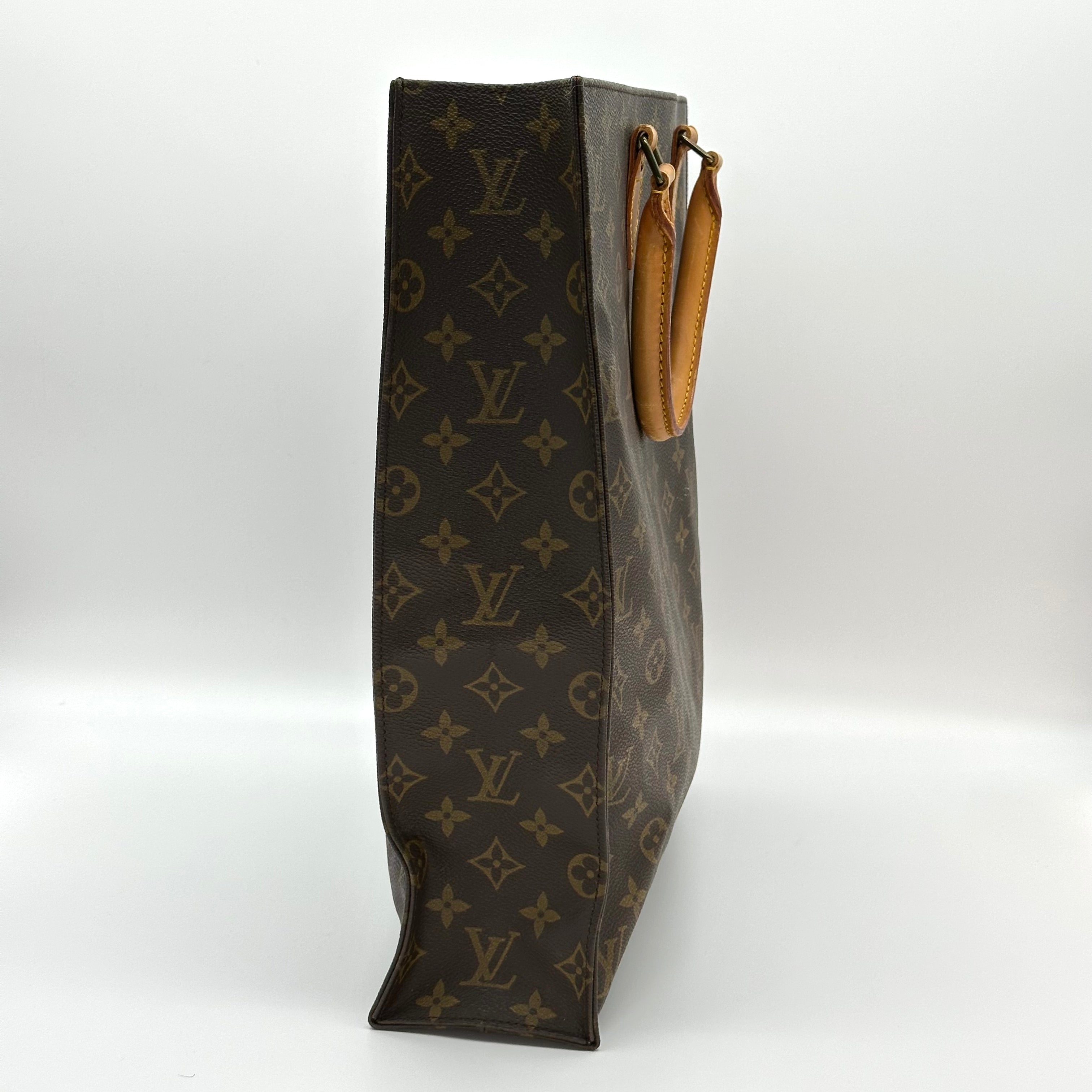 LOUIS VUITTON Monogram Sac Plat Tote HandBag M51140