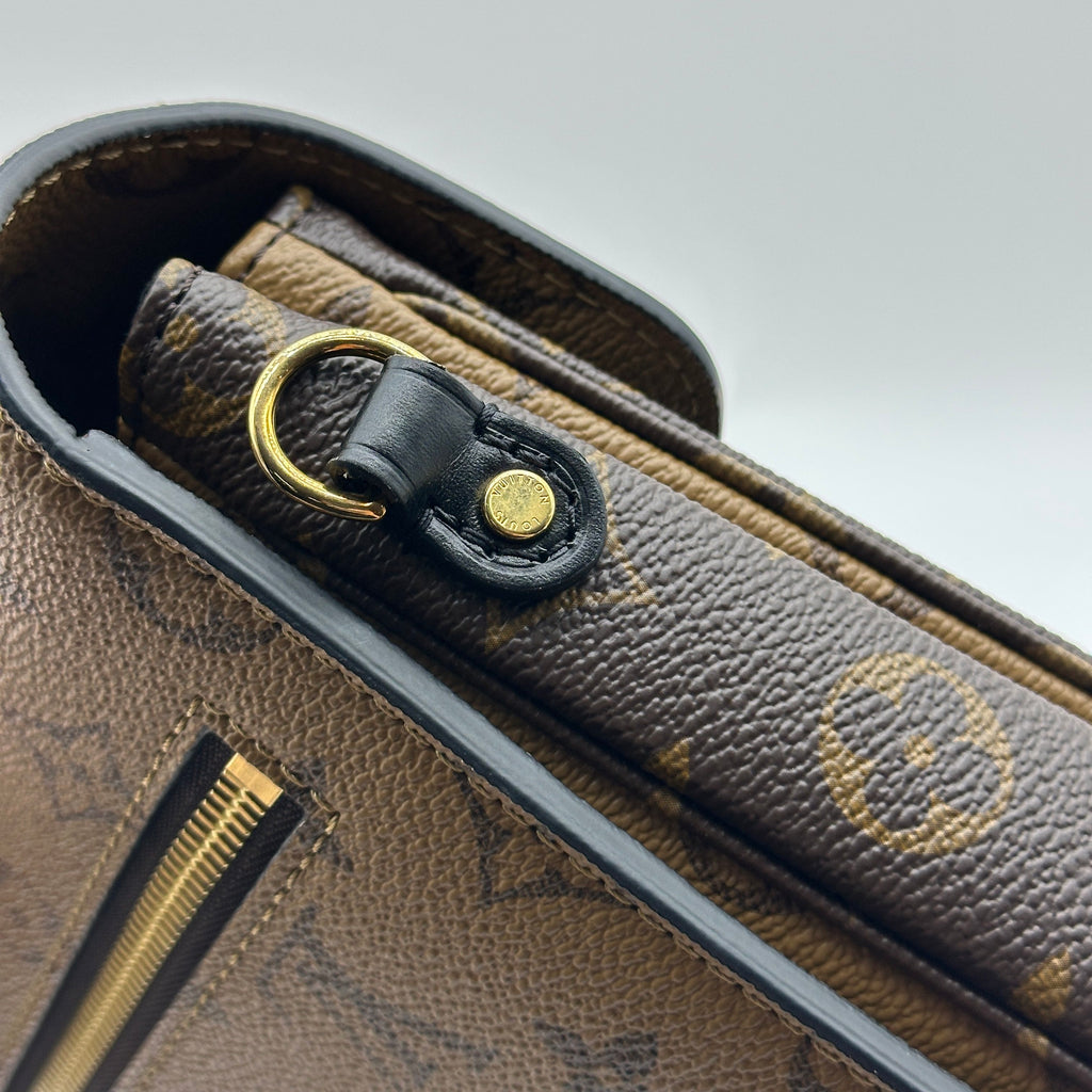 Louis Vuitton Monogram Reverse Canvas Pochette Métis 25cm Brown Crossbody Bag