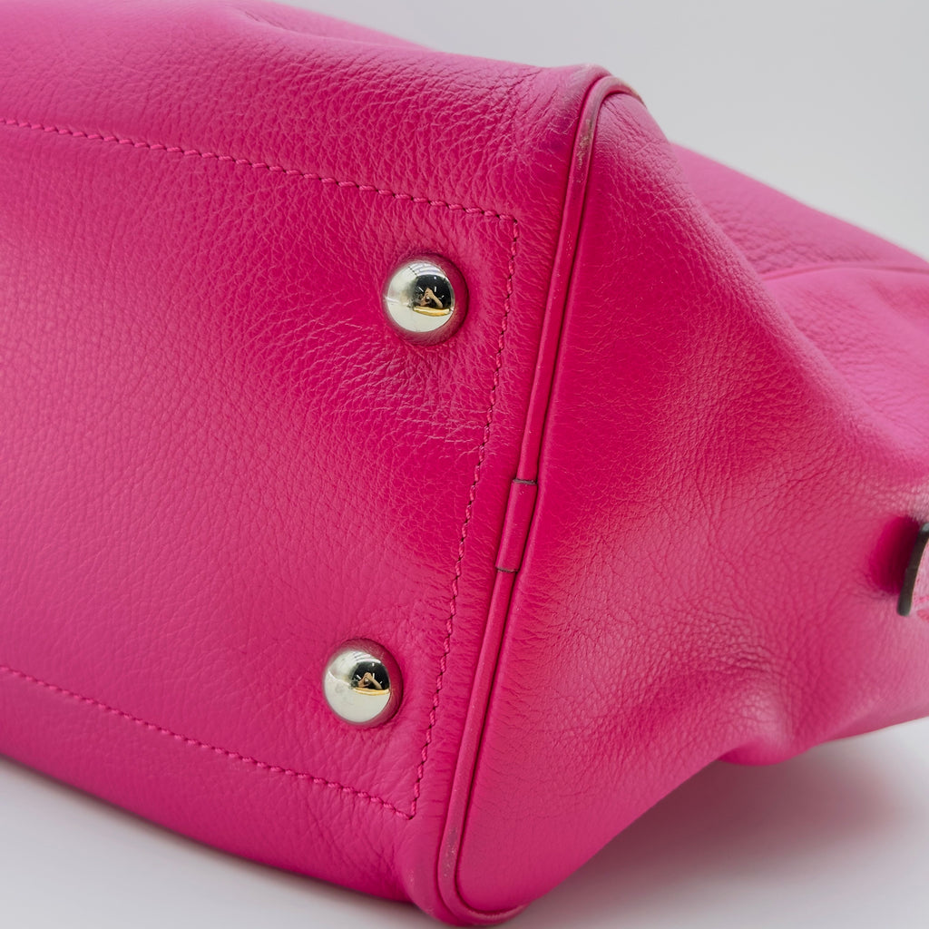 Loewe Grained Leather Heritage Small Pink Handbag