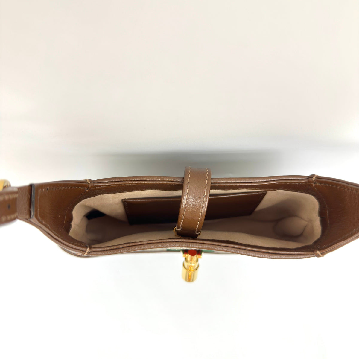 Gucci GG Supreme Jackie 1961 PVC & leather Shoulder bag Beige×Brown 637092