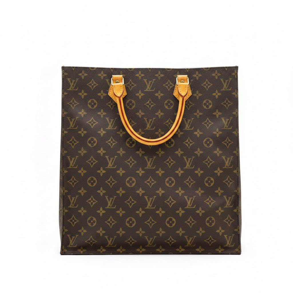 LOUIS VUITTON Monogram Sac Plat Tote HandBag M51140