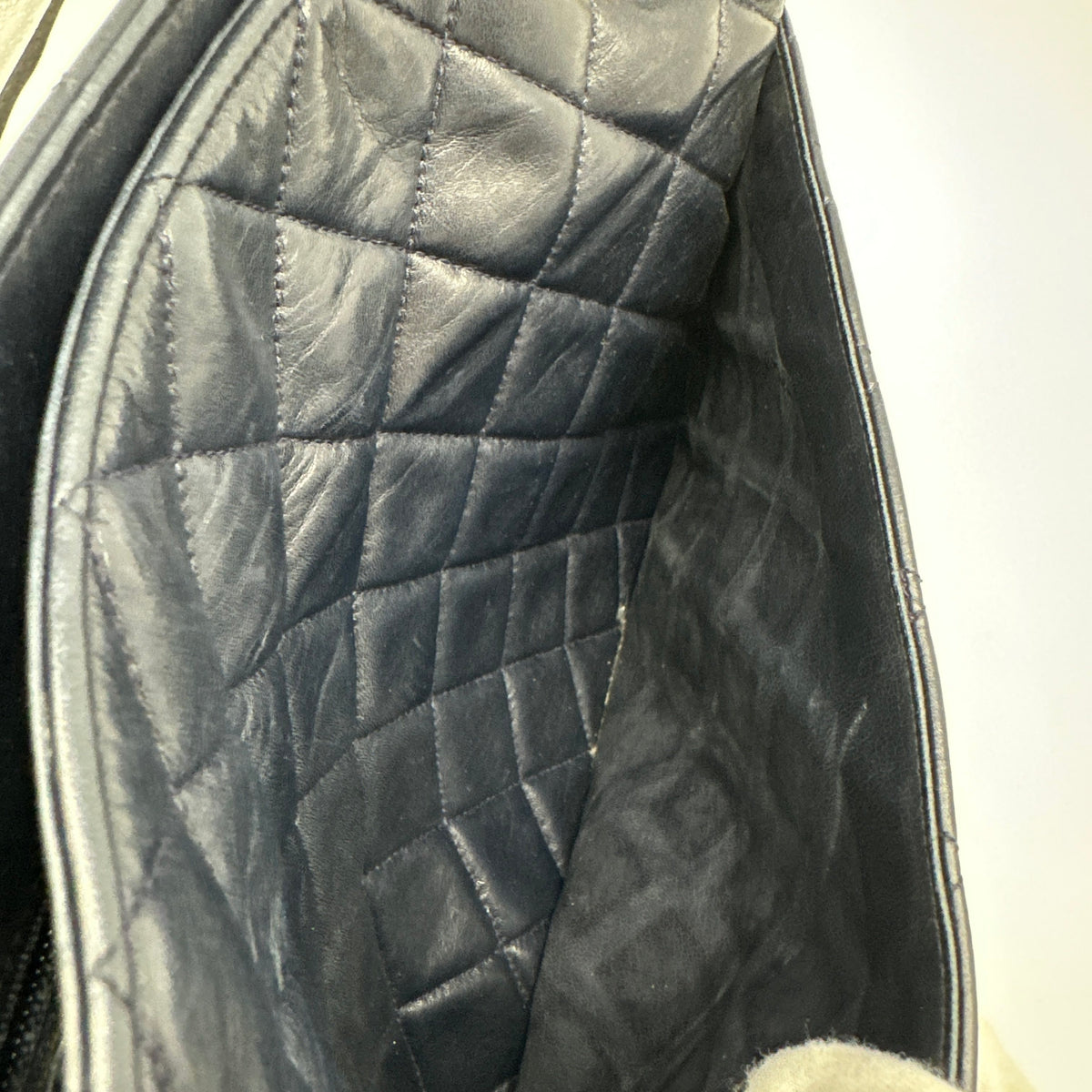 Chanel Matelasse Quilted Leather Black Chain Shoulder Bag