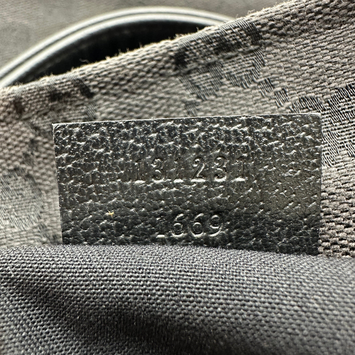 Gucci GG Canvas Leather Black Web Stripe Tote Bag