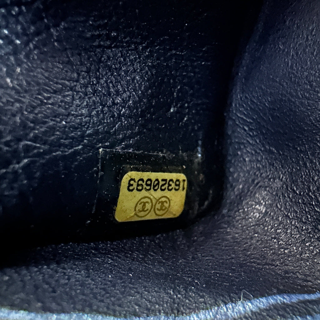 Chanel Quilted Denim Blue Chain Shoulder Bag