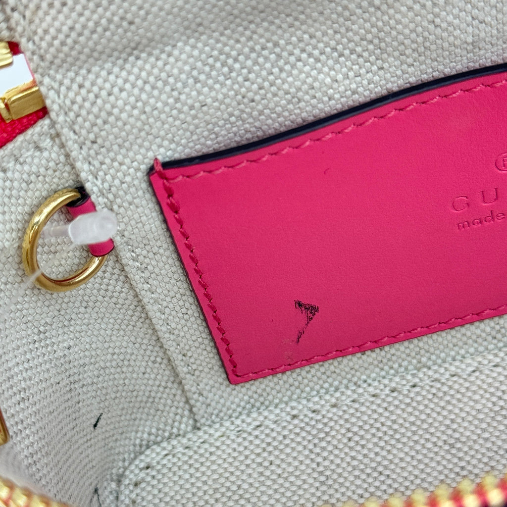 Gucci Pink GG Quilted Leather Matelassè Mini Top Handle Bag