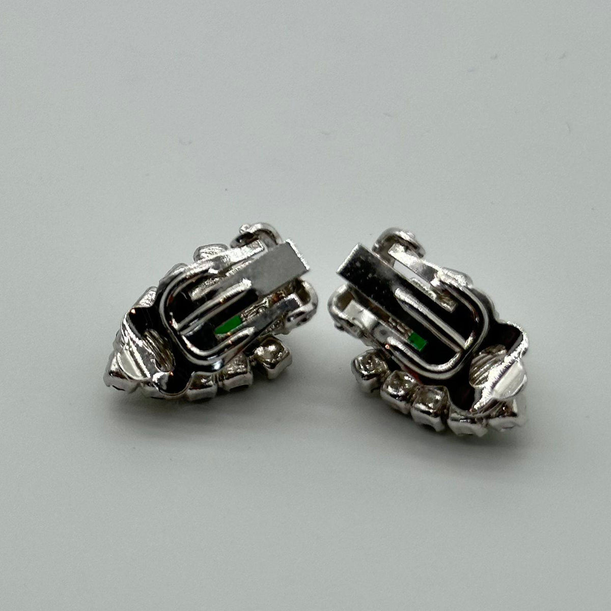 Christian Dior Emerald Green Clip-On Earrings Vintage