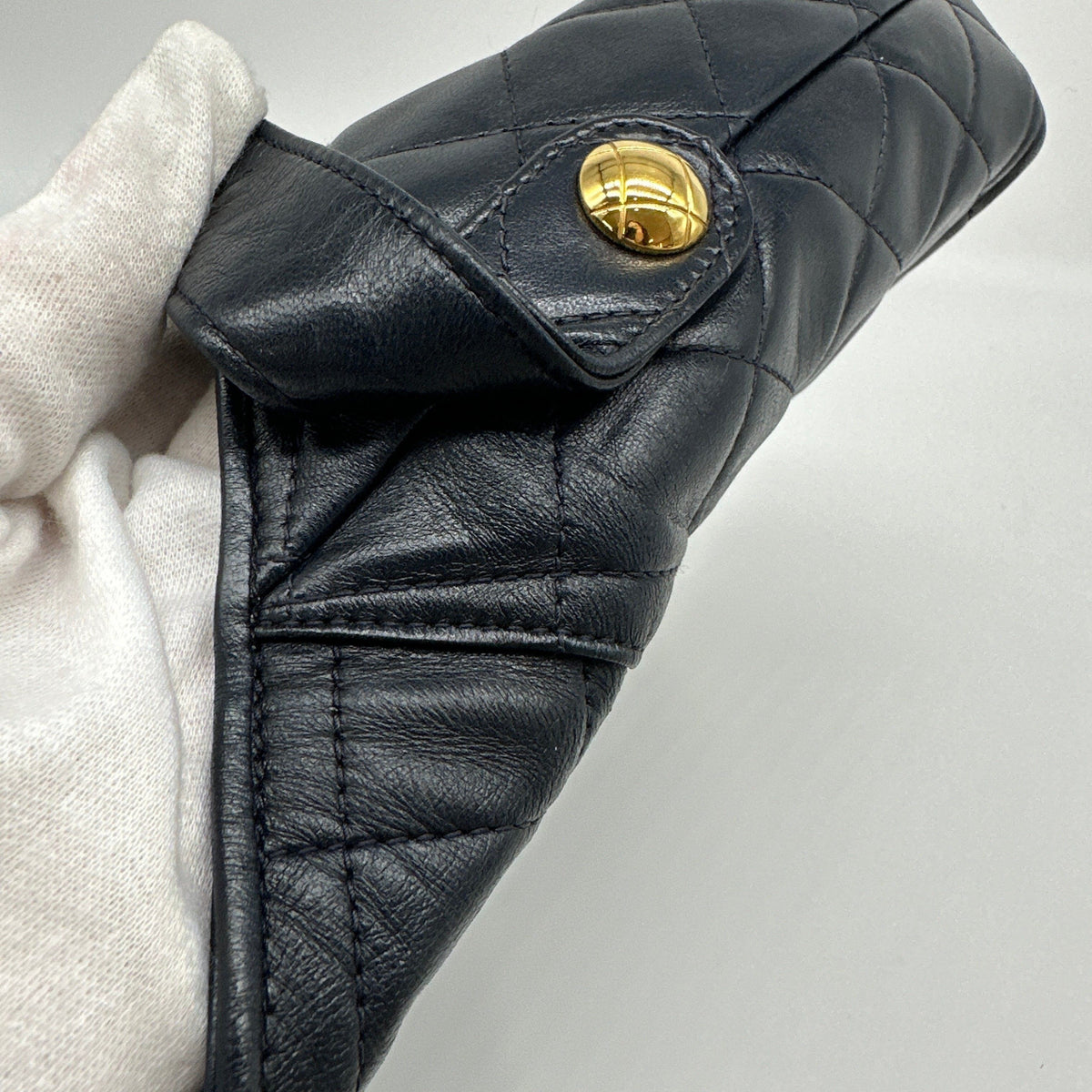 Chanel Quilted Lambskin Vintage Coco Black Shoulder Bag