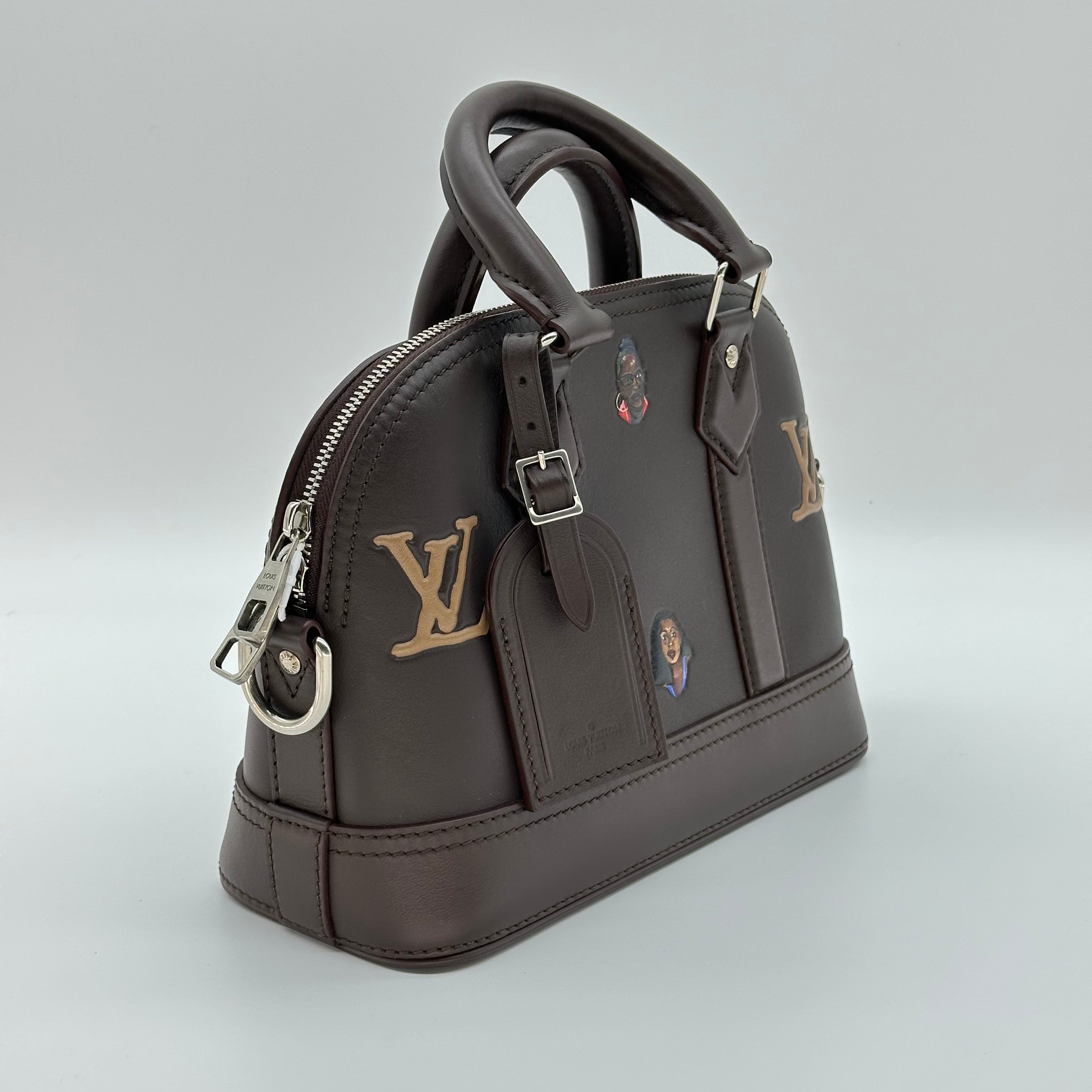 ルイ・ヴィトン アルマ 25 Henry Taylor Limited Edition レザー ハンドバッグ ショルダーバッグ クロスボディ RFID