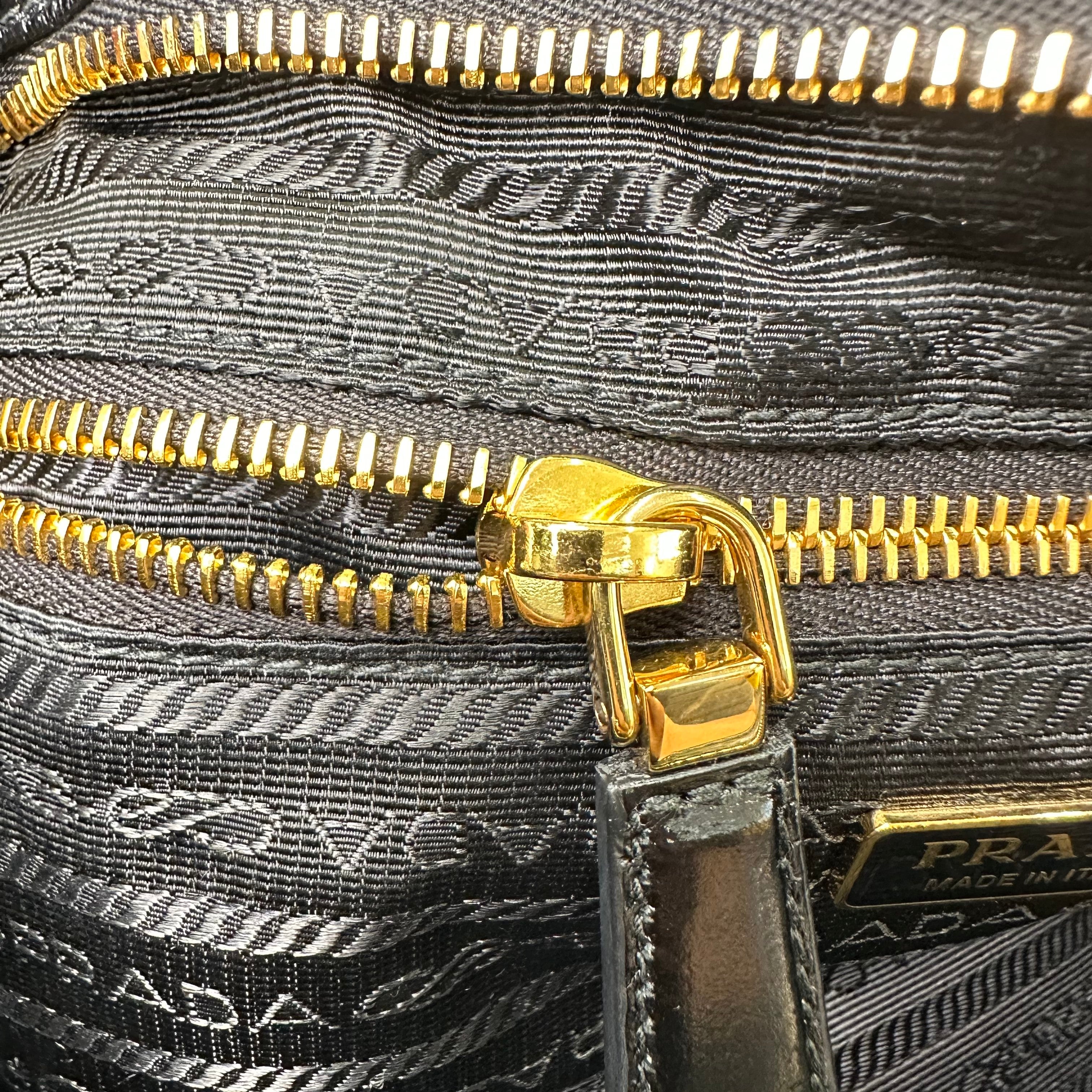 Prada Bonnie Calfskin Leather Handbag Shoulder Bag Crossbody Medium