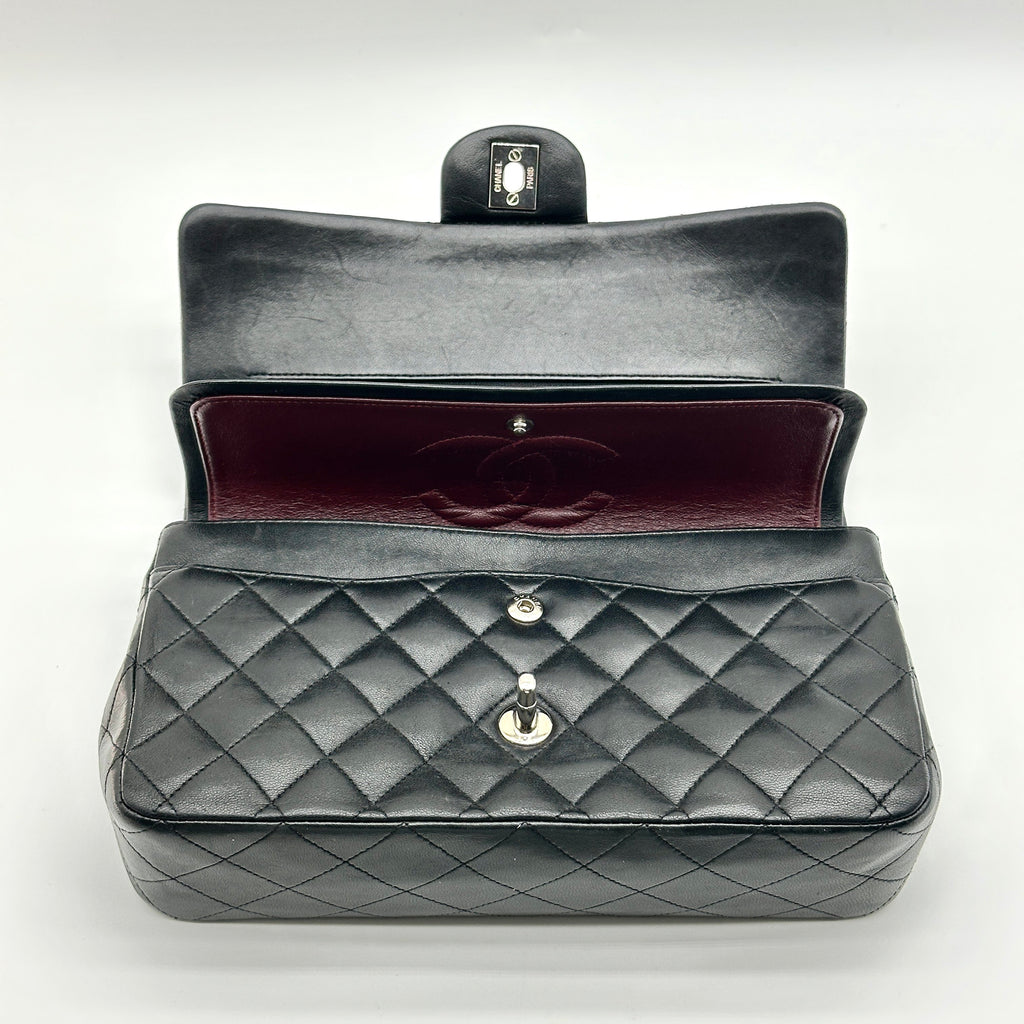Chanel Quilted Lambskin Classic Double Flap Black Shoulder Bag