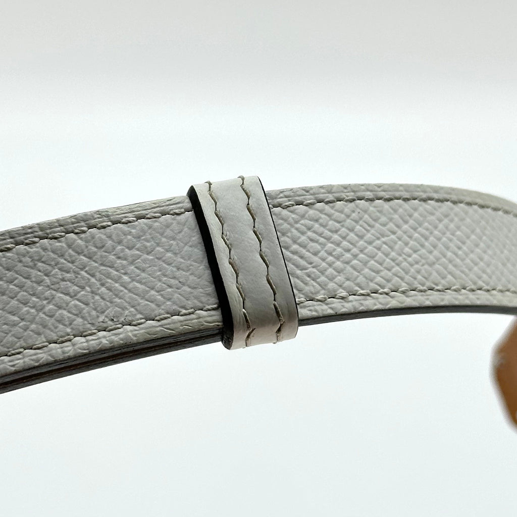 Hermès Hermes Kelly 18 White Belt with Silver Hardware U Stamp (2022) Epson