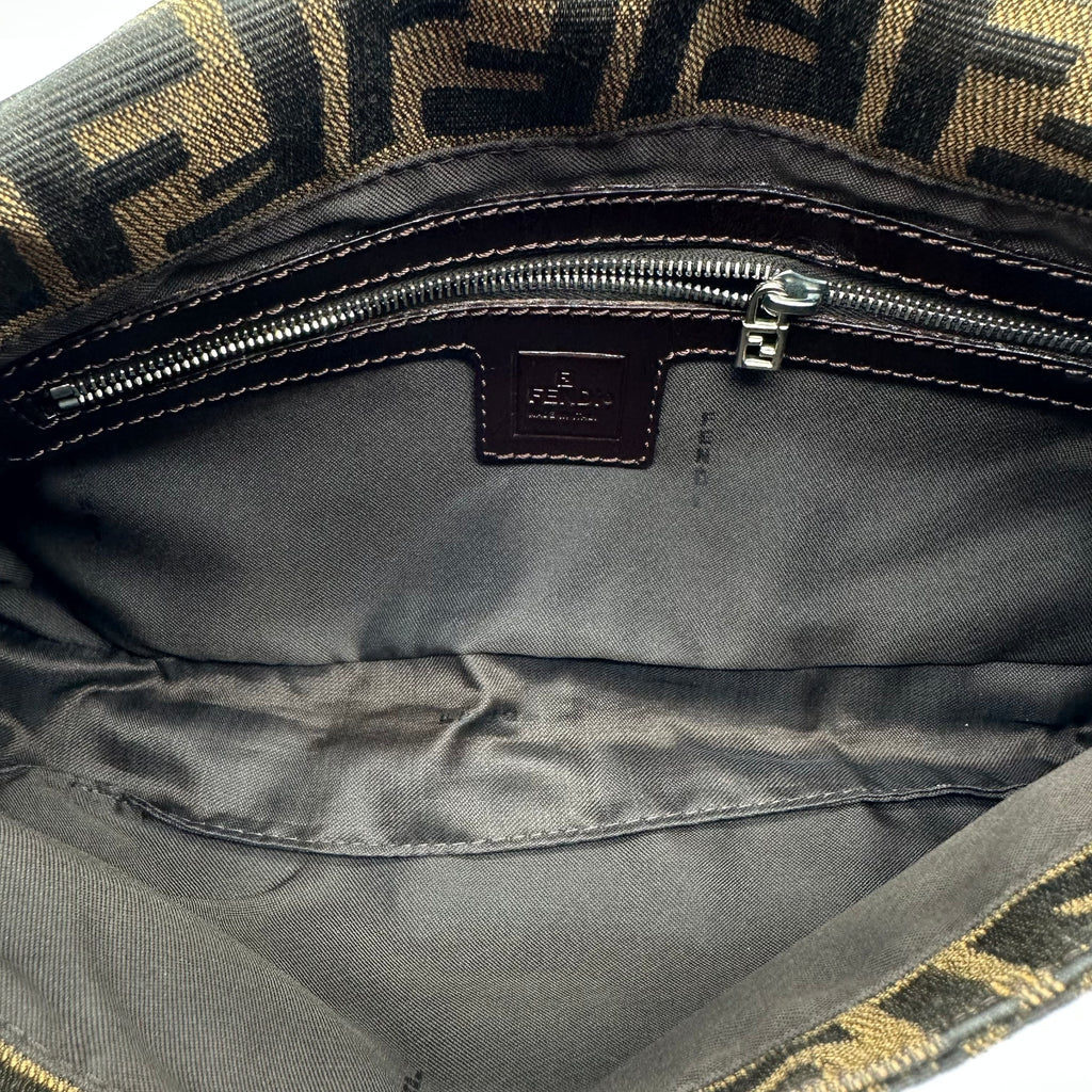 FENDI Zucca FF Logo Mamma Baguette Shoulder Bag Vintage