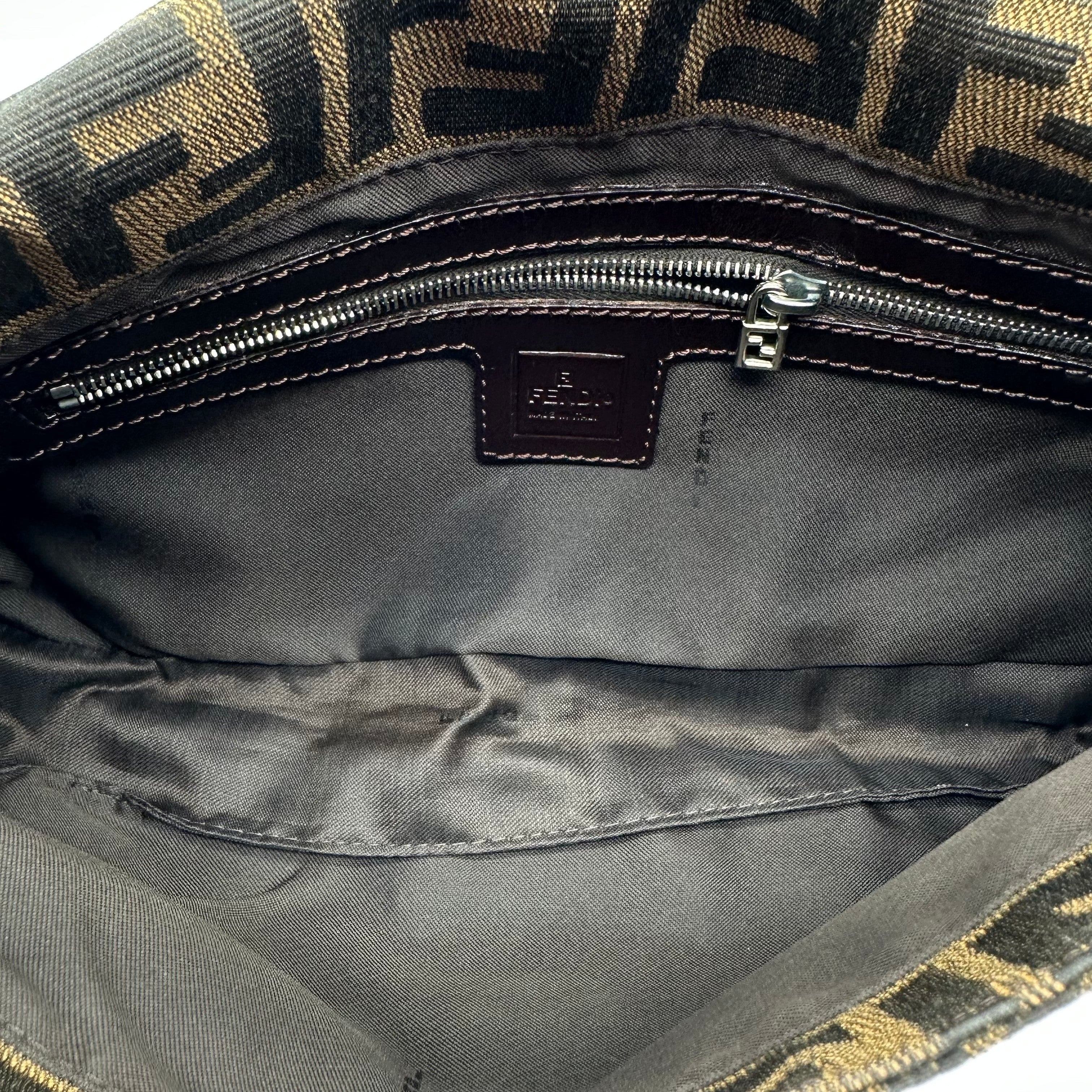 FENDI Zucca FF Logo Mamma Baguette Shoulder Bag Vintage